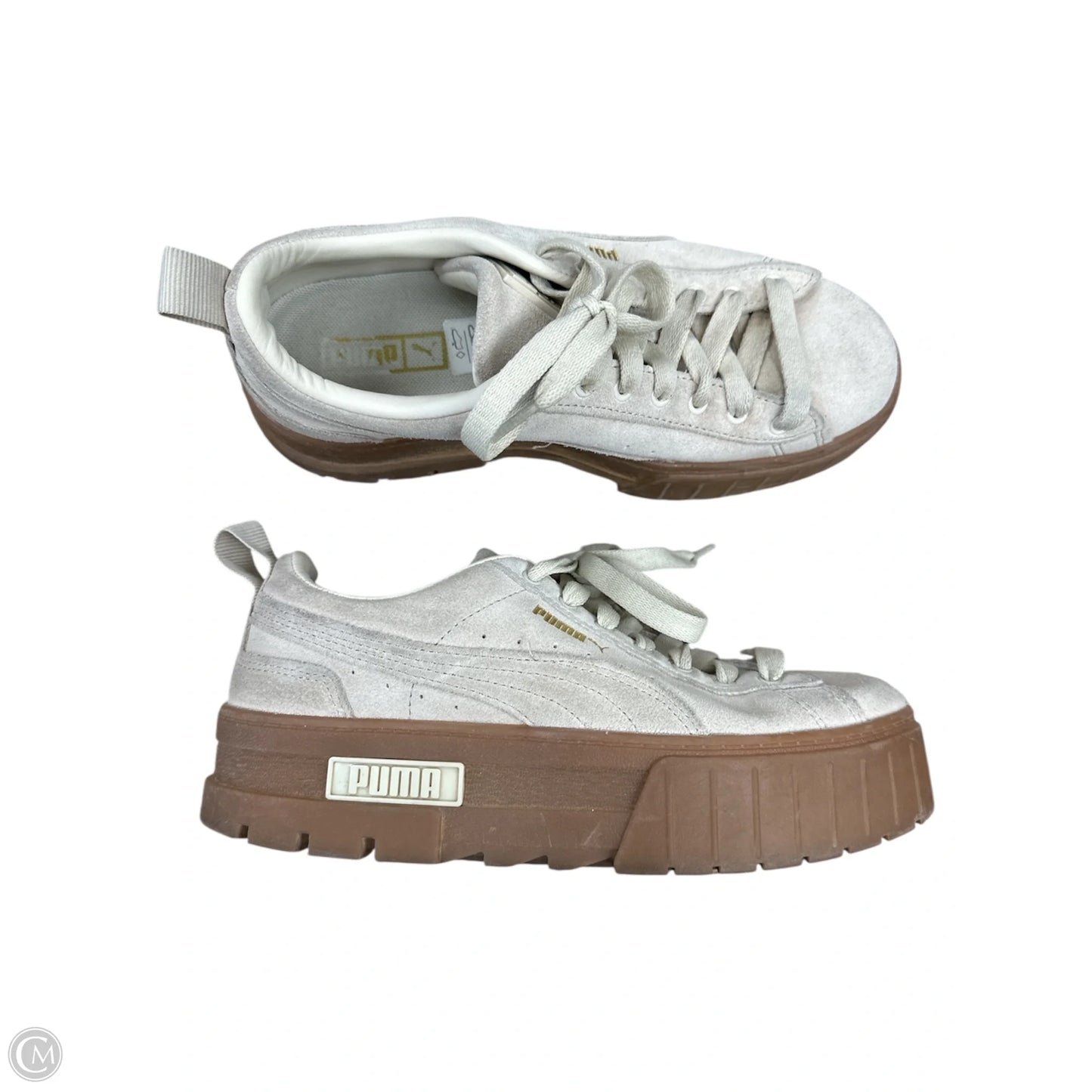 Shoes Sneakers By Puma In Tan, Size: 8