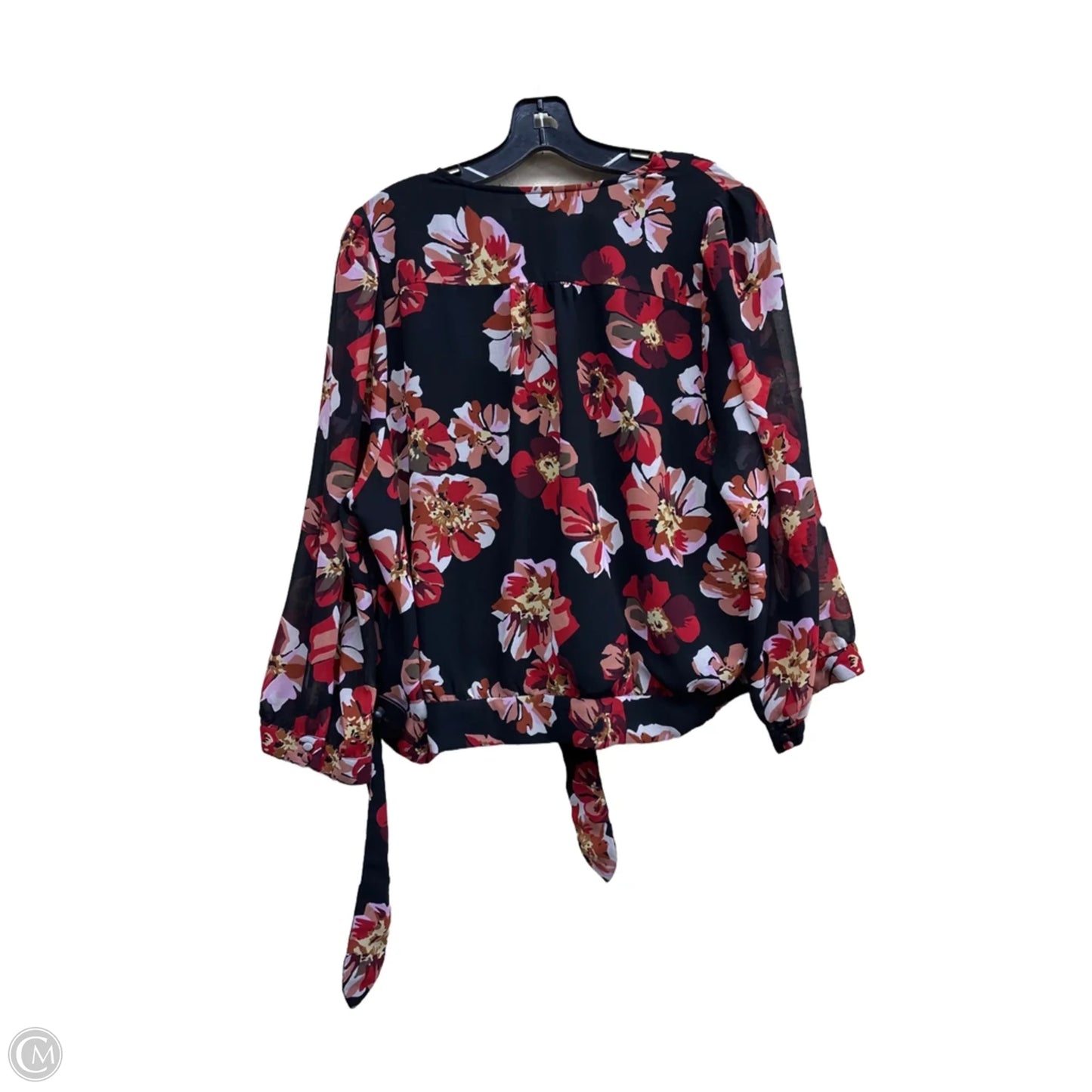 Top Long Sleeve By Madewell In Floral Print, Size: 2x