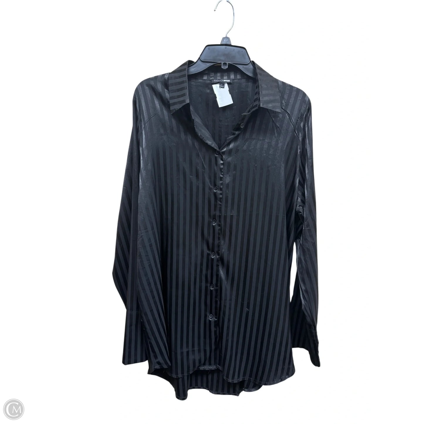 Top Long Sleeve By Fashion Nova In Black, Size: L