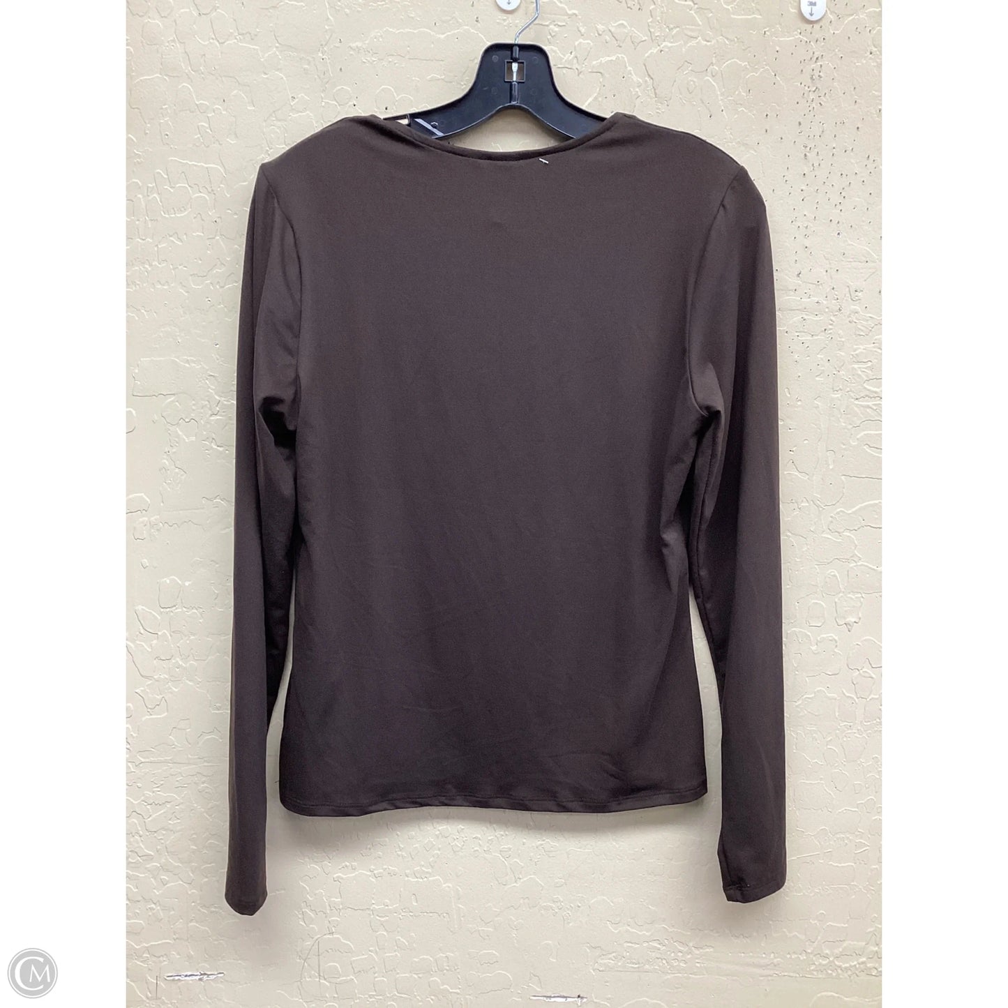Top Long Sleeve By H&m In Brown, Size: L