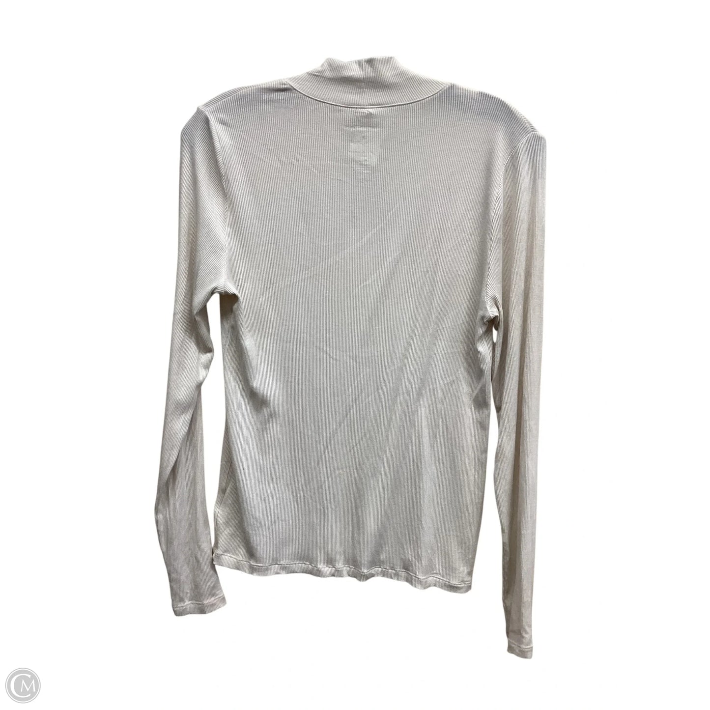 Top Long Sleeve By American Eagle In Cream, Size: L