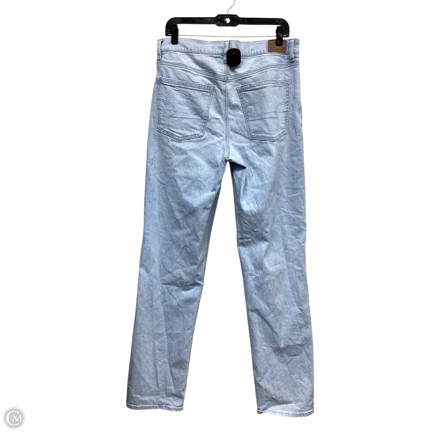 Jeans Straight By American Eagle In Blue Denim, Size: 10l