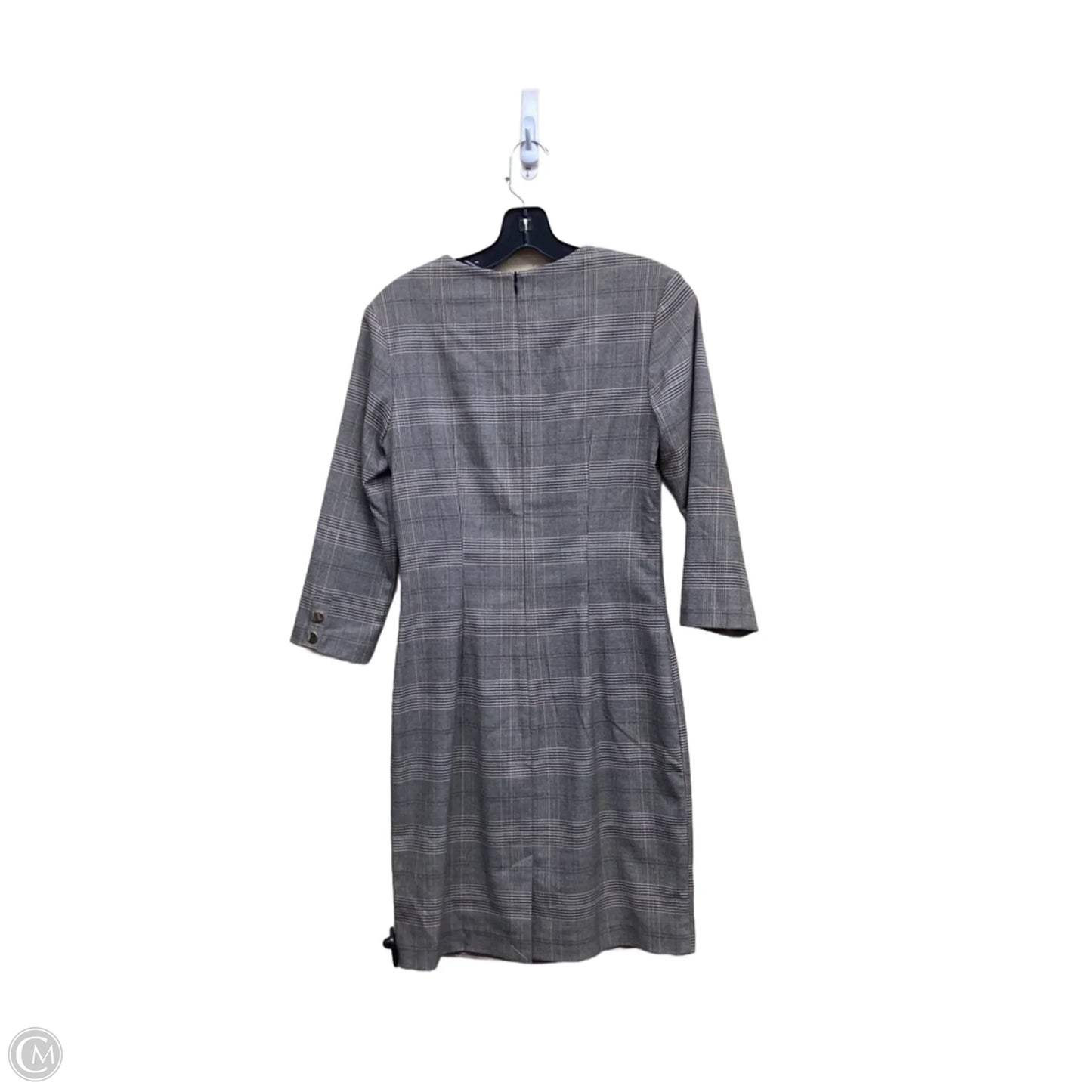 Dress Casual Midi By H&m In Plaid Pattern, Size: 4