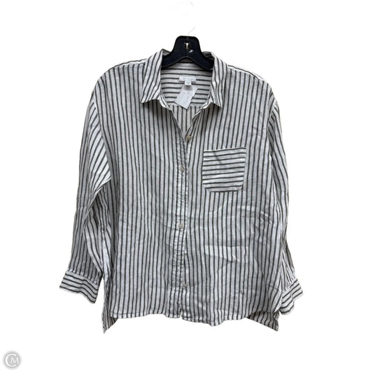 Top Long Sleeve By J. Jill In Striped Pattern, Size: Mp