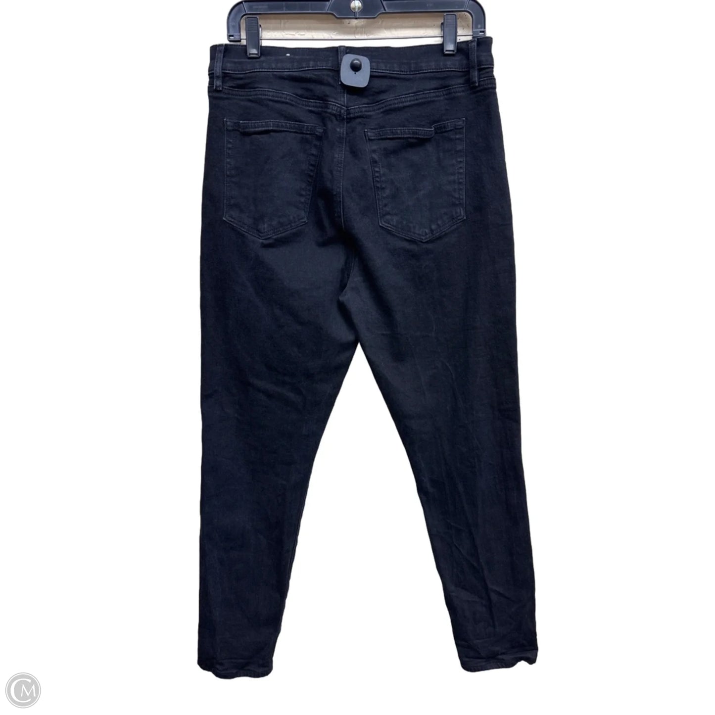 Jeans Skinny By Loft In Black Denim, Size: 12