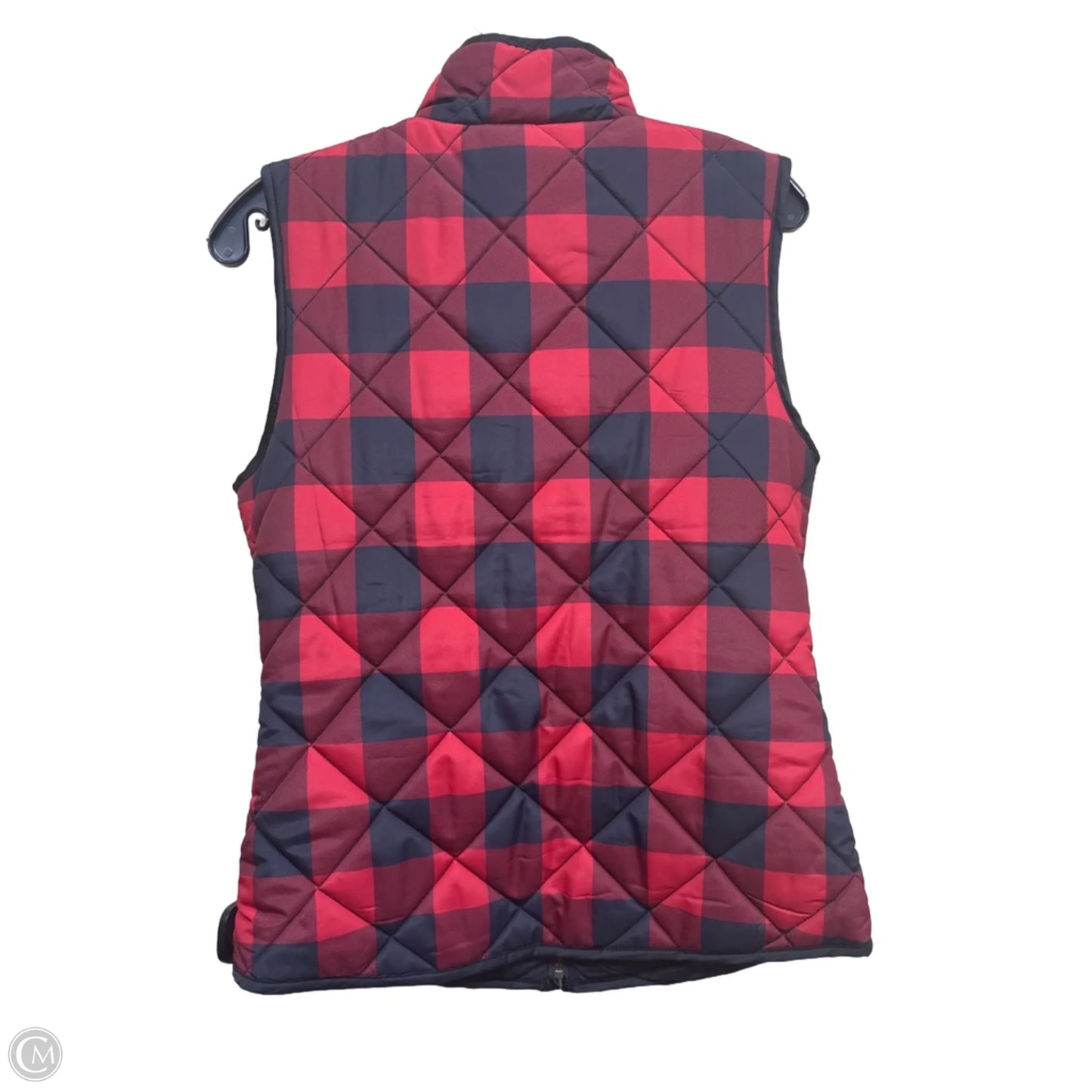 Vest Puffer & Quilted By Cremieux In Black & Red, Size: S