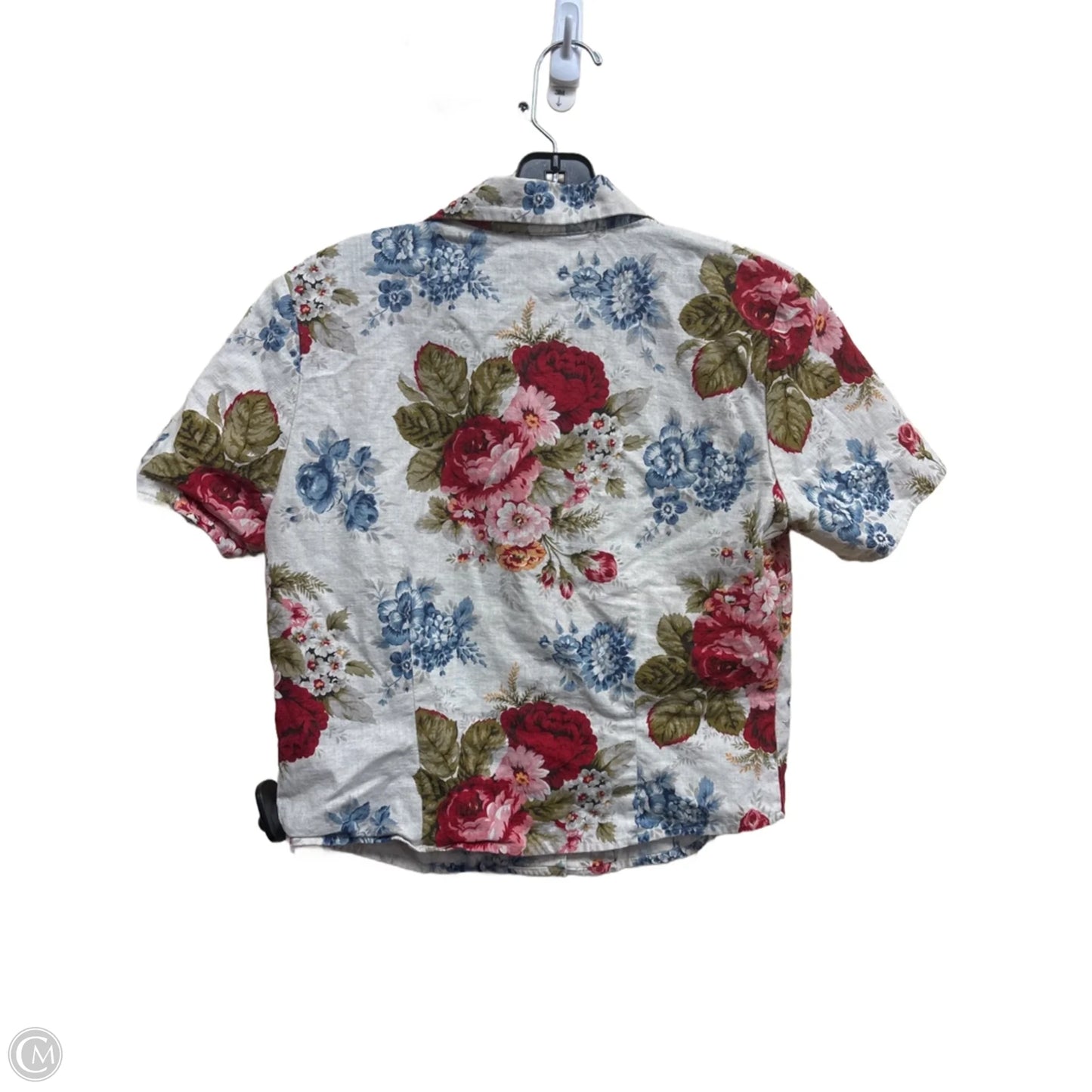 Top Short Sleeve By Clothes Mentor In Floral Print, Size: 8