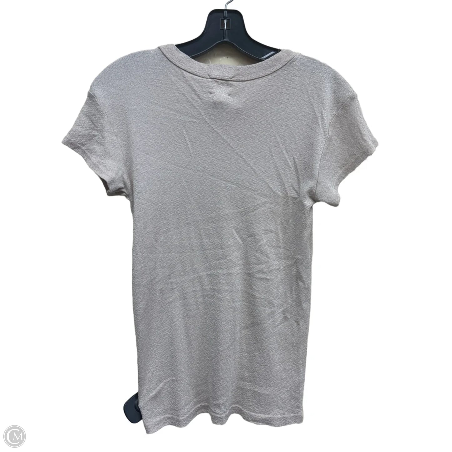 Top Short Sleeve By Anthropologie In Tan, Size: Osfm