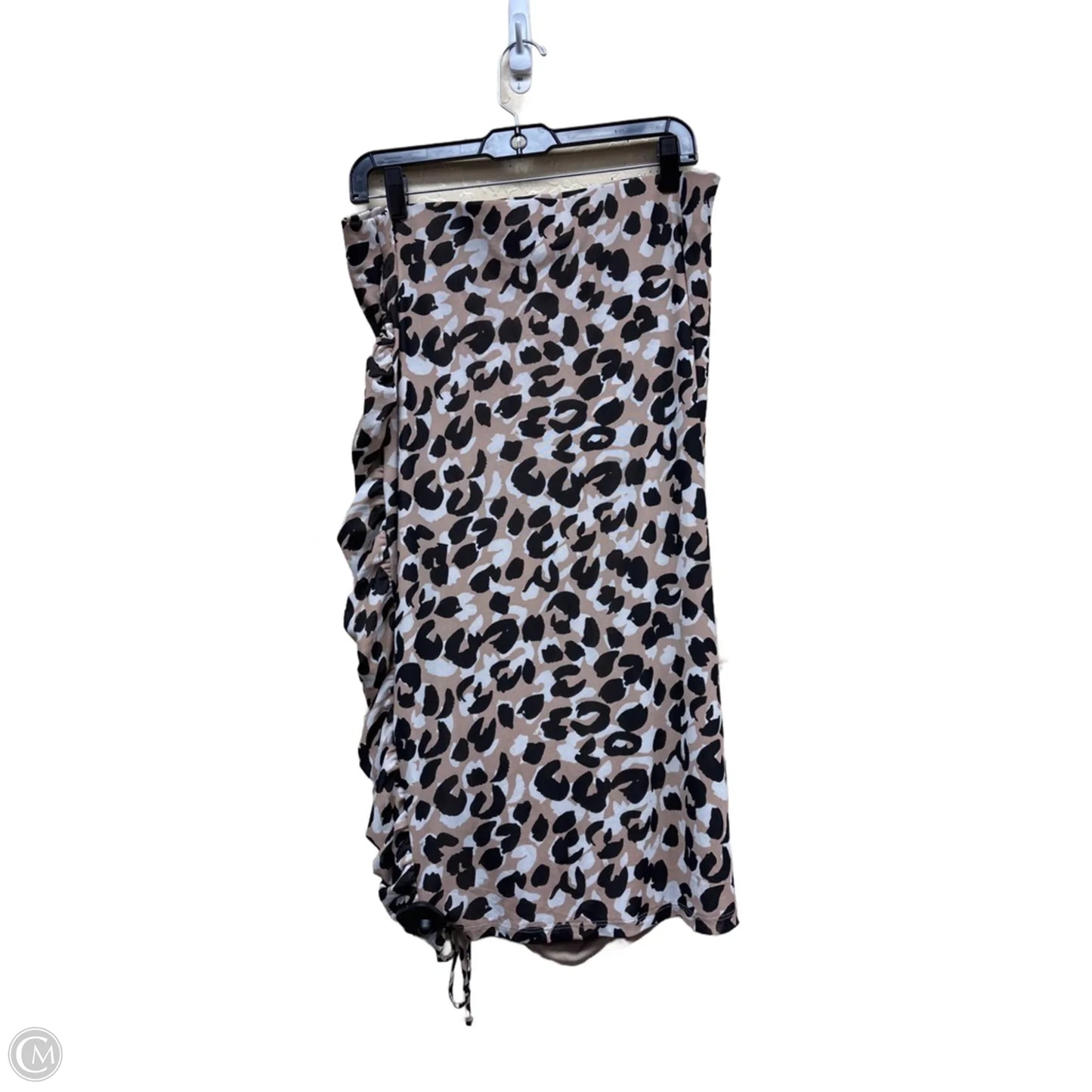 Skirt Midi By Calvin Klein In Animal Print, Size: Xl