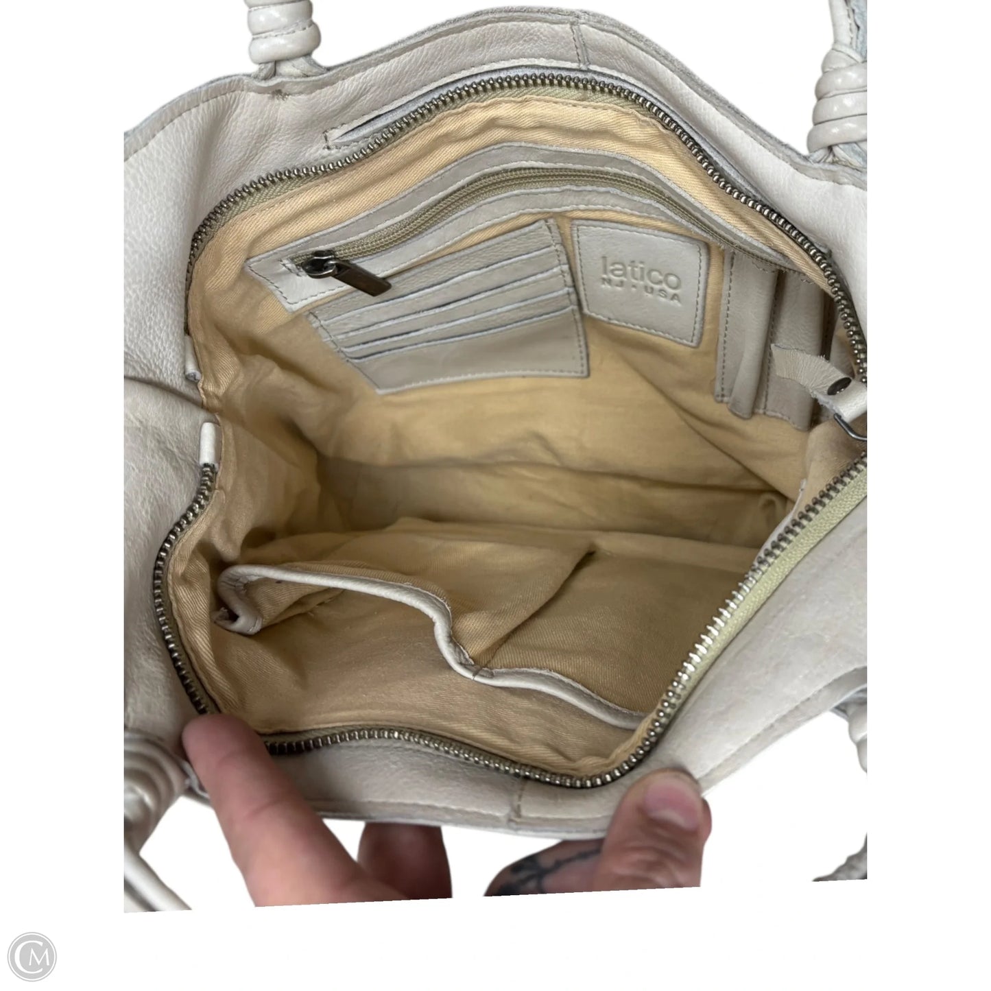 Handbag Leather By Clothes Mentor, Size: Medium