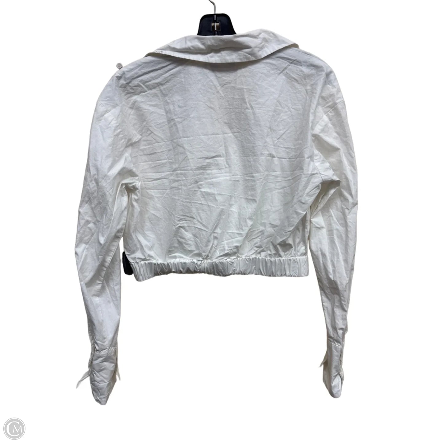 Top Long Sleeve By Clothes Mentor In White, Size: M