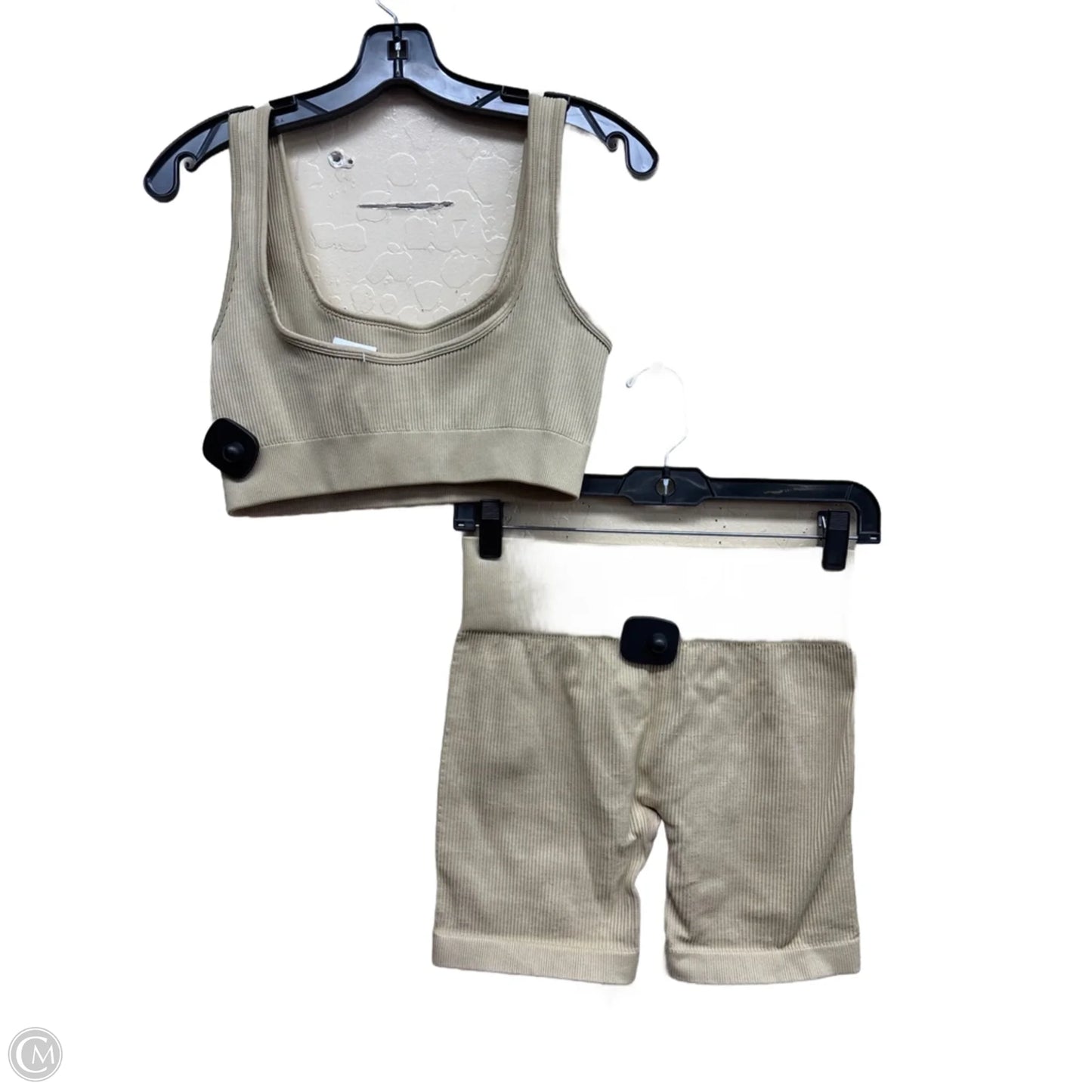 Athletic Shorts 2pc By Clothes Mentor In Tan, Size: L
