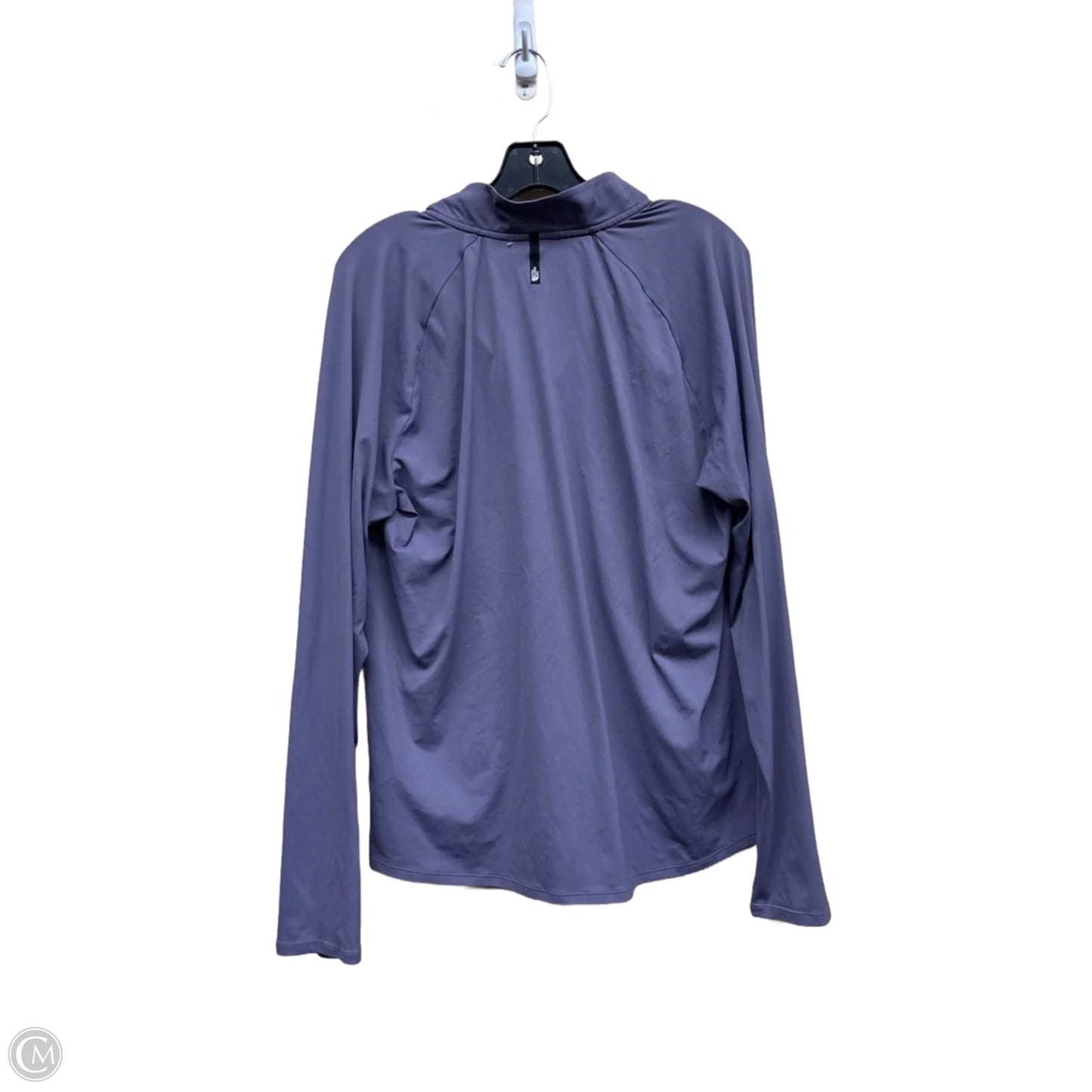 Athletic Top Long Sleeve Collar By The North Face In Purple, Size: L