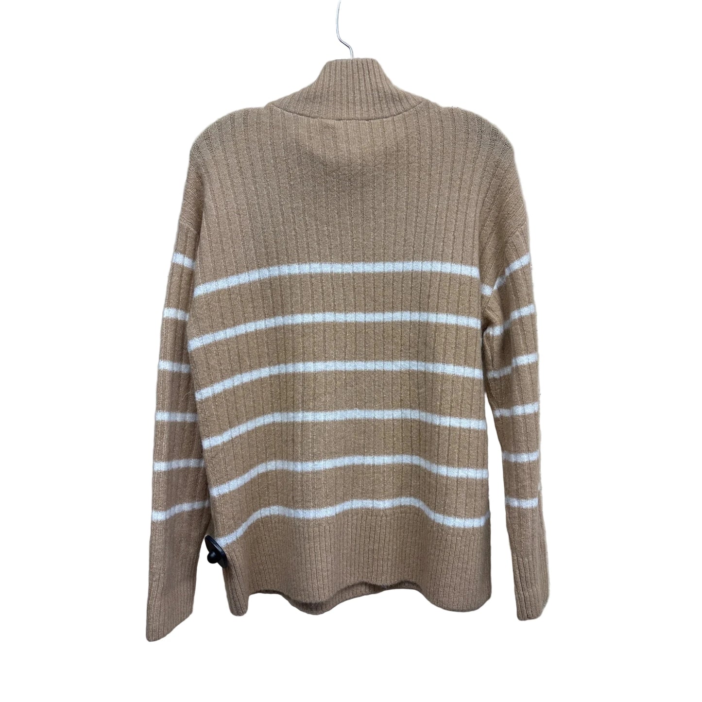 Sweater By Talbots In Tan & White, Size: S