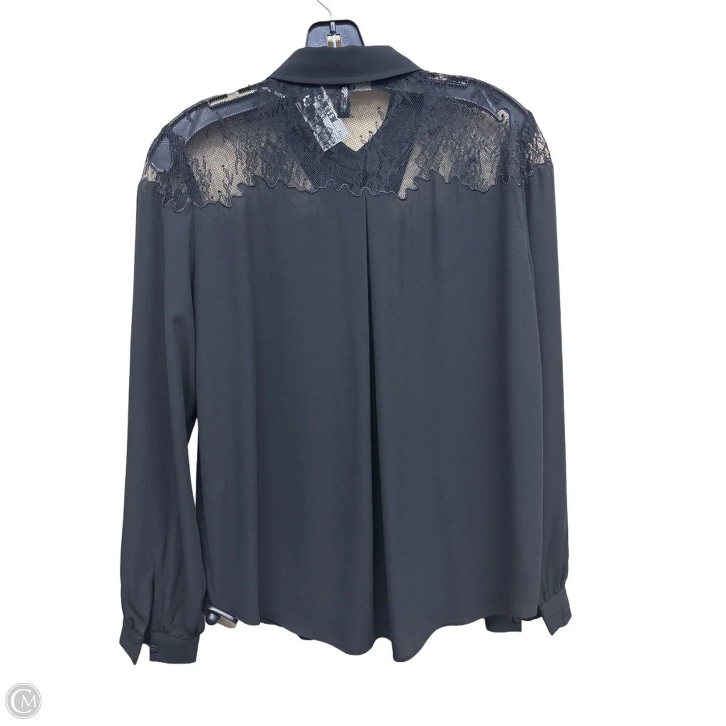 Top Long Sleeve By White House Black Market In Black, Size: S