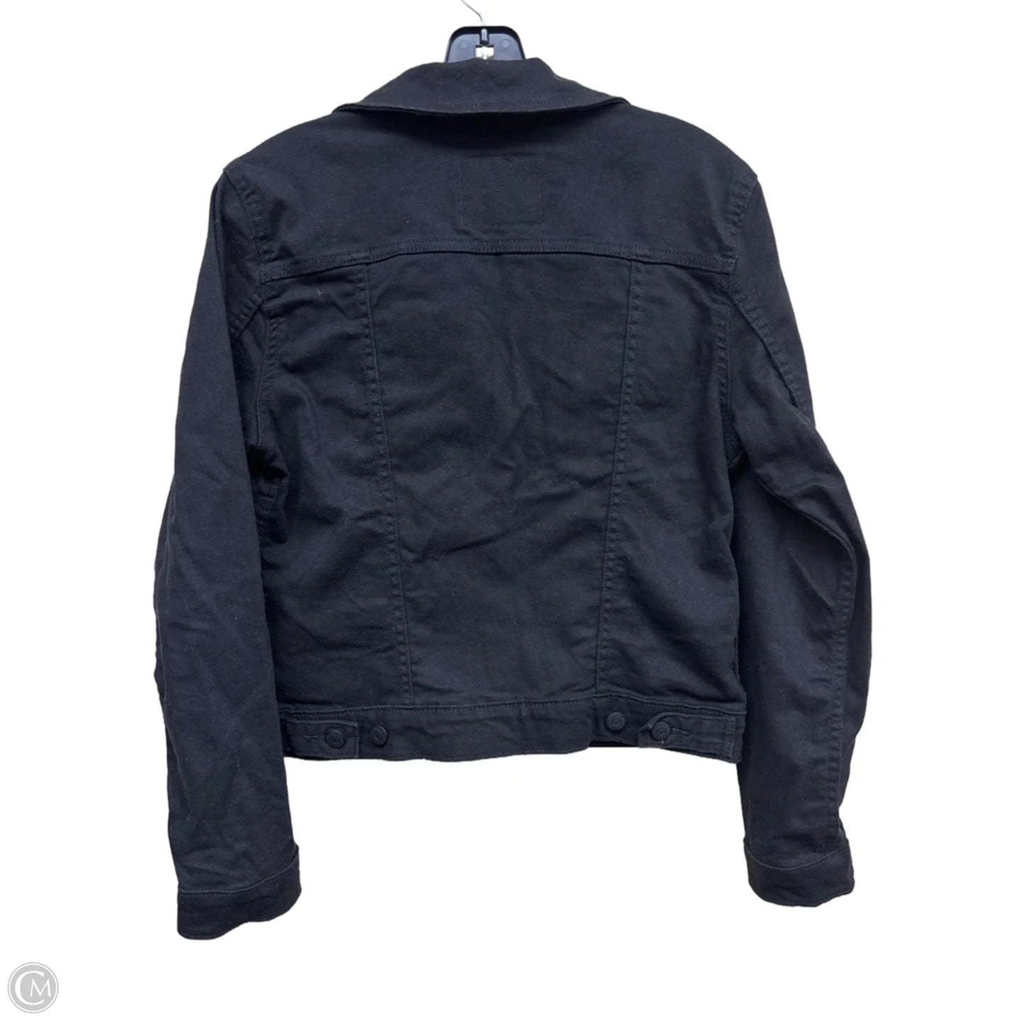 Jacket Denim By Levis In Black Denim, Size: M