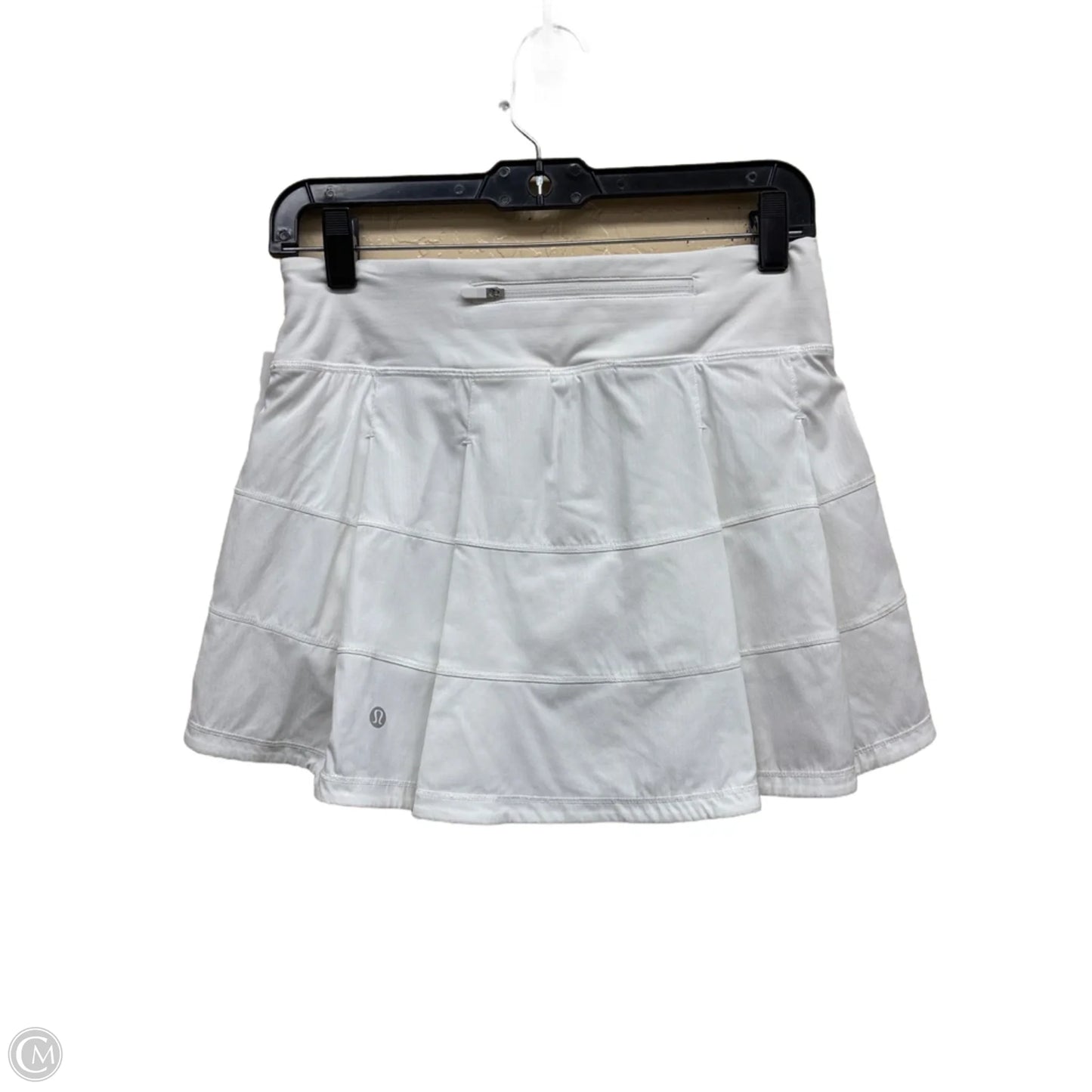 Athletic Skort By Lululemon In White, Size: 4