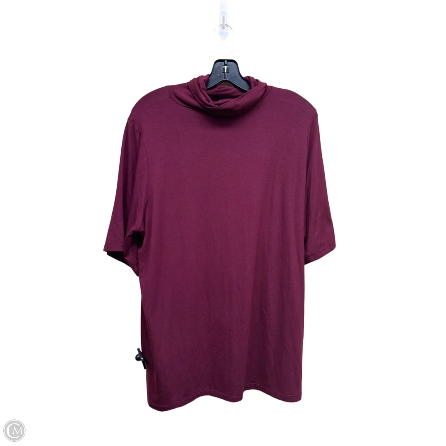 Top Short Sleeve By Michael By Michael Kors In Maroon, Size: 1x