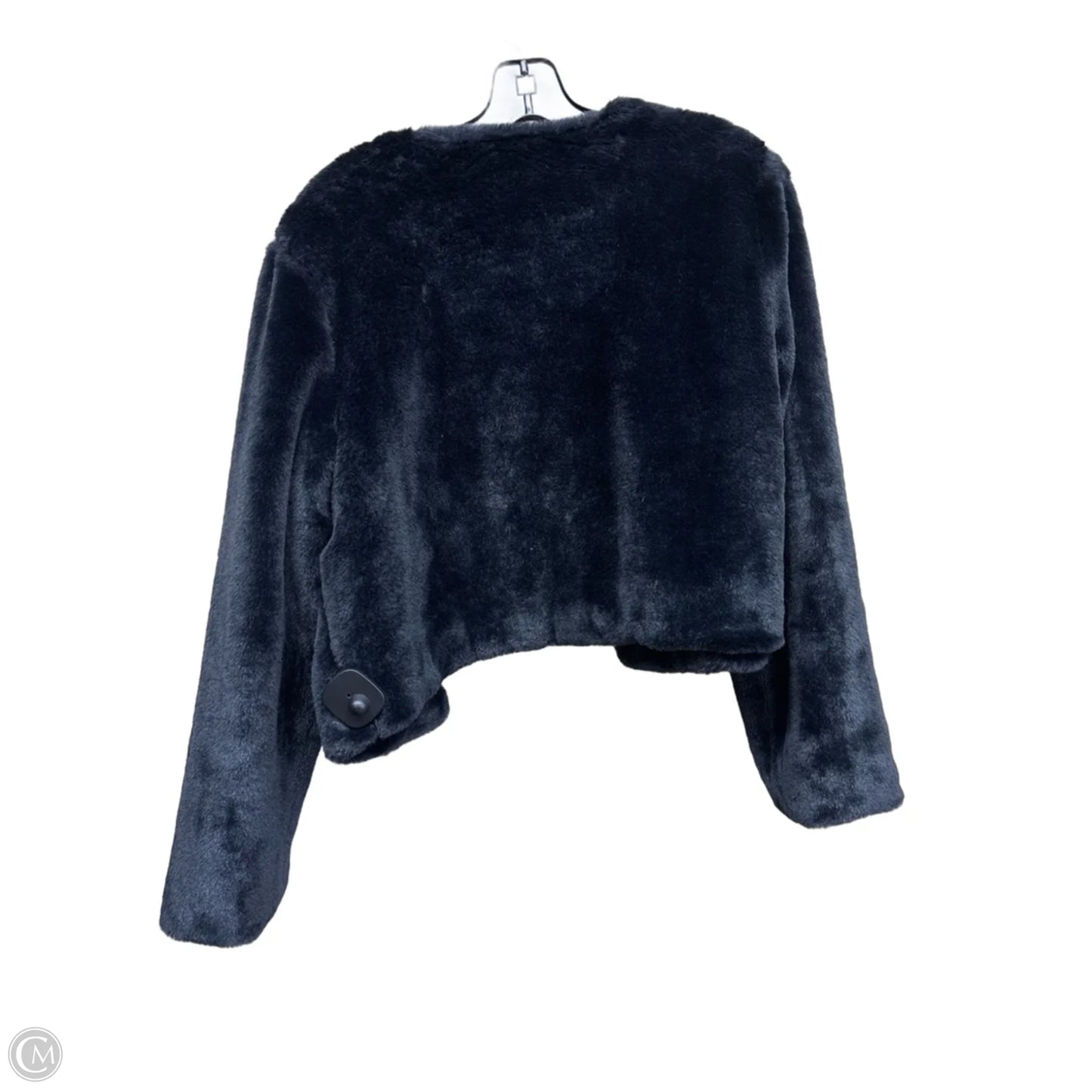 Jacket Faux Fur & Sherpa By Clothes Mentor In Black, Size: L