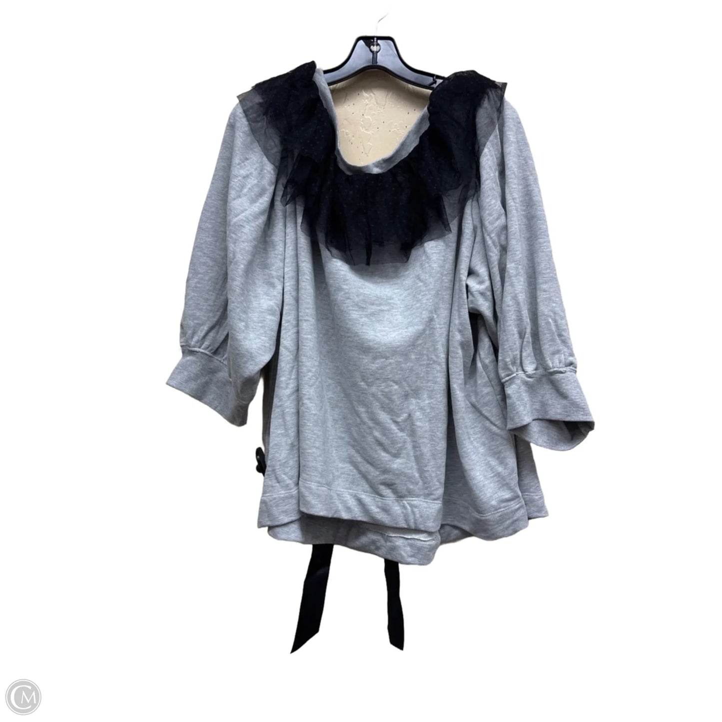 Sweater By Maeve In Blue & Grey, Size: 2x