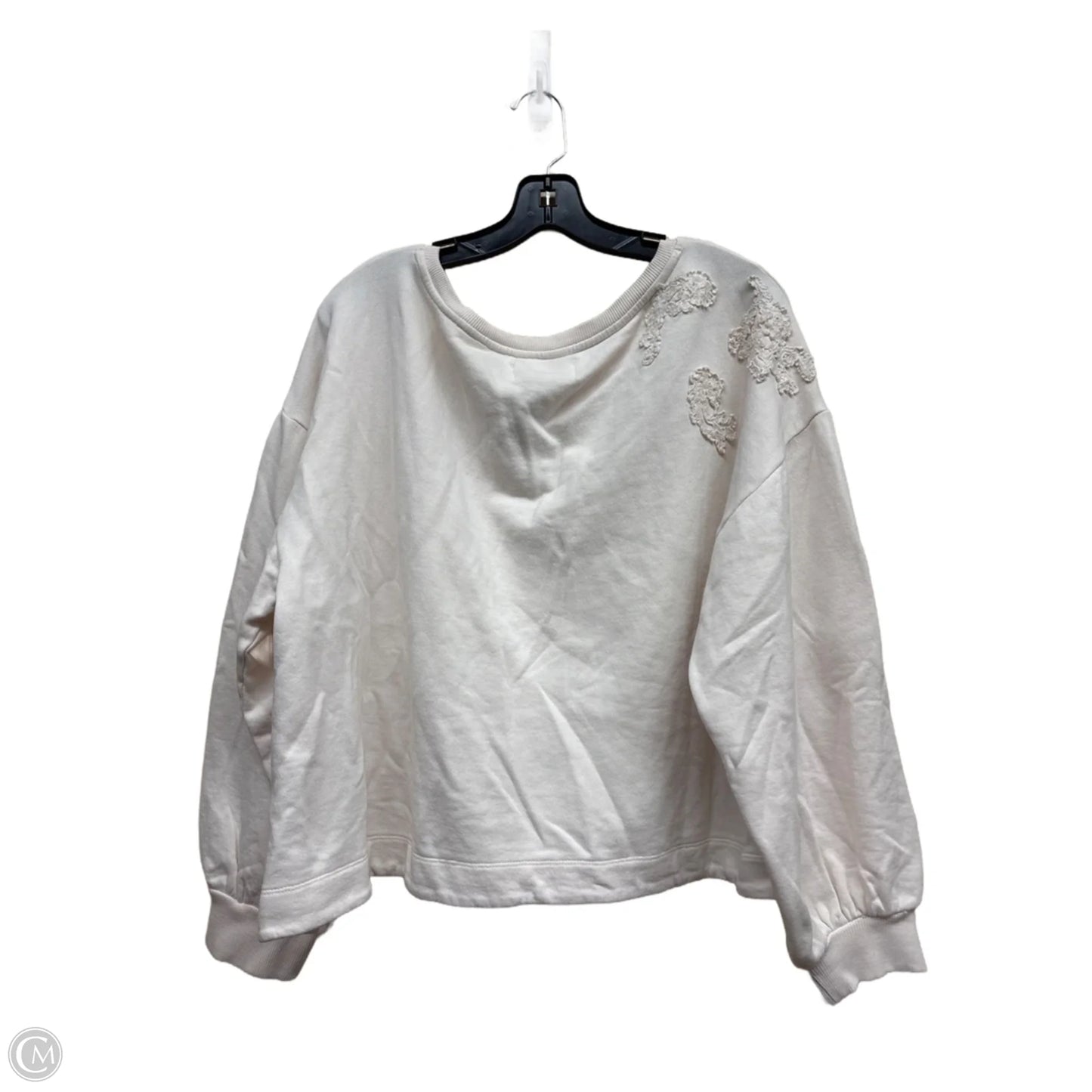 Top Long Sleeve By Anthropologie In Cream, Size: Xl