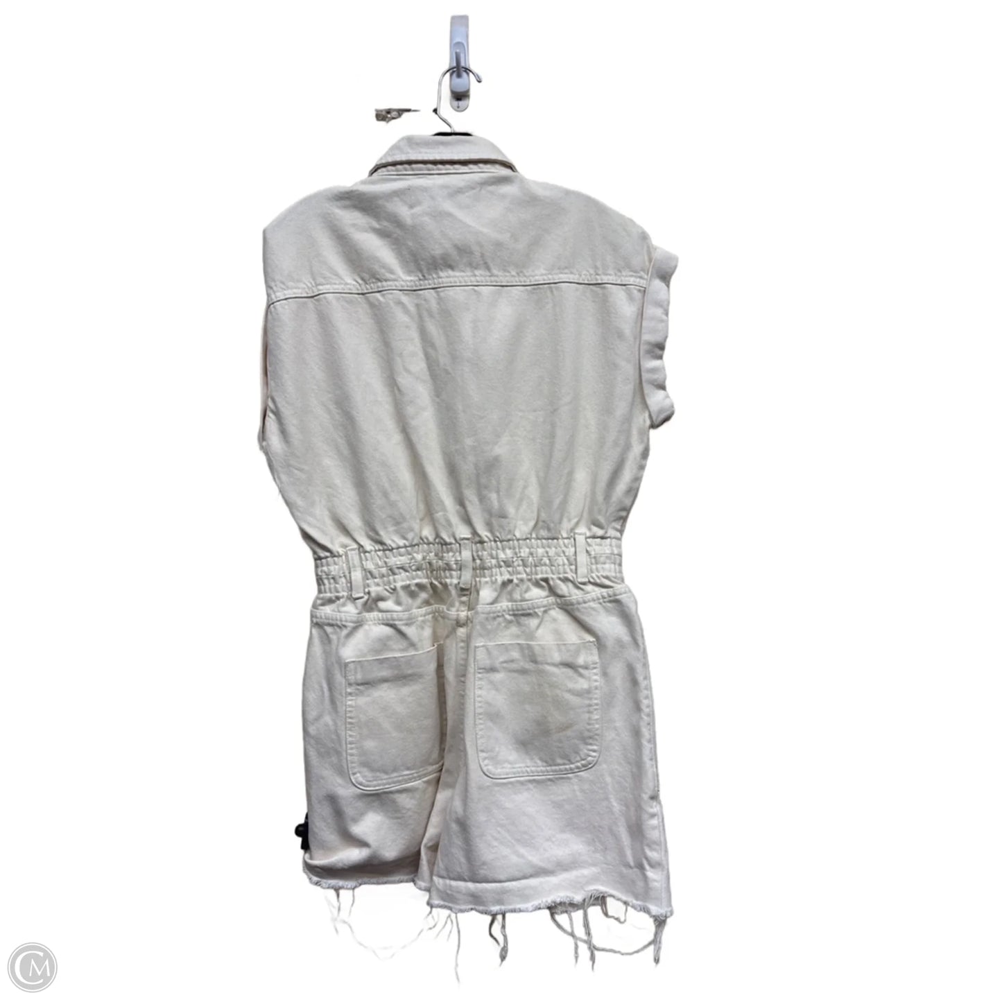 Romper By Zara In Cream Denim, Size: M