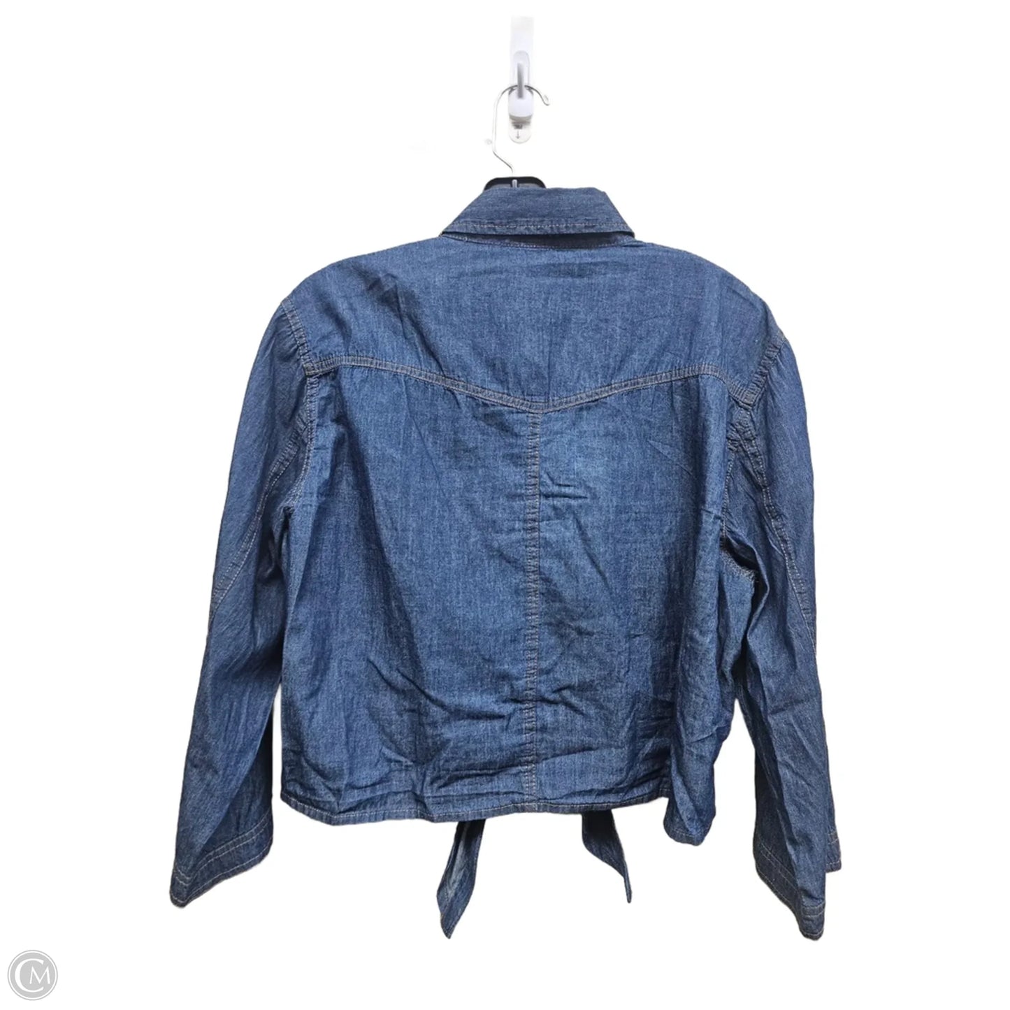 Top Long Sleeve By Clothes Mentor In Blue Denim, Size: Xl