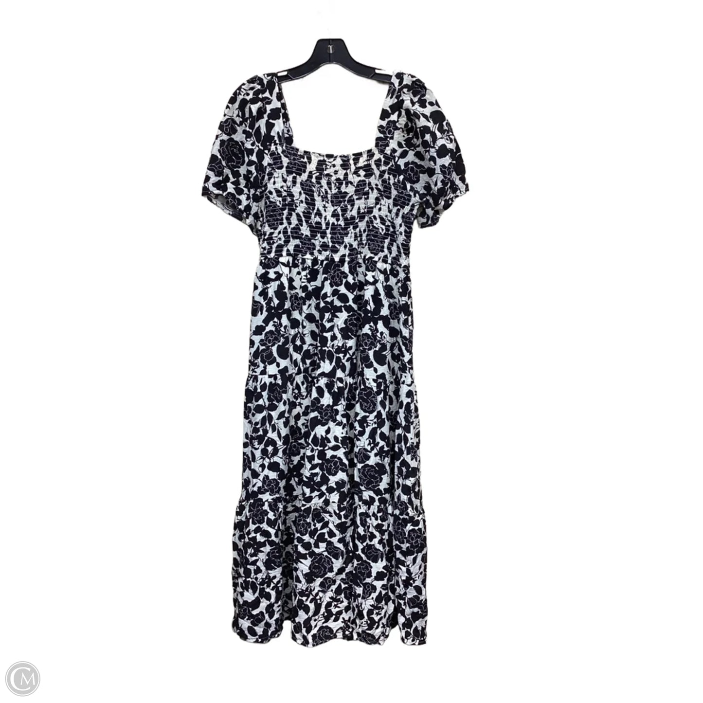 Dress Casual Maxi By Clothes Mentor In Black & Cream, Size: L