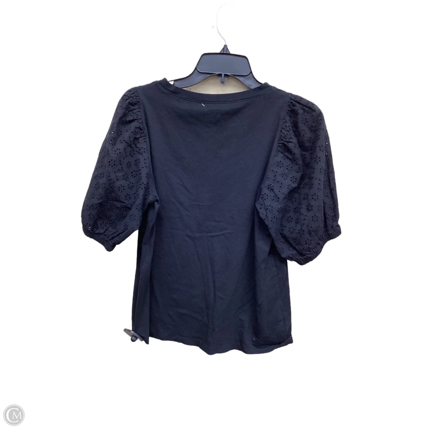 Top Short Sleeve By Loft In Black, Size: M