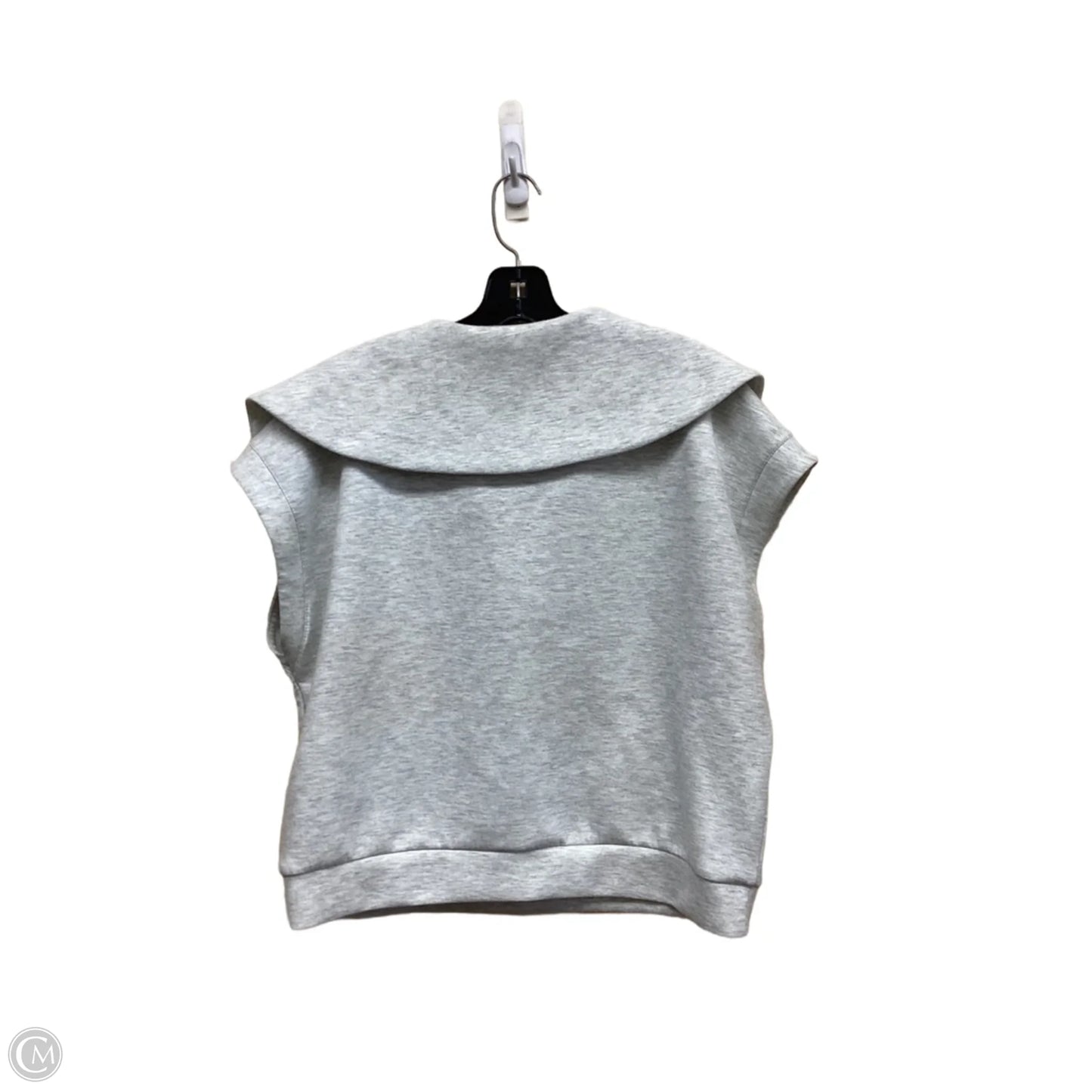 Athletic Top Short Sleeve By Yogalicious In Grey, Size: Xl