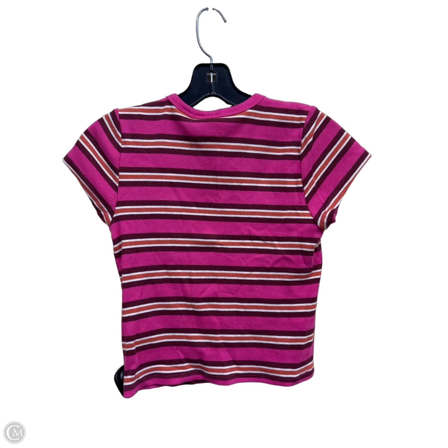Top Short Sleeve By Maeve In Striped Pattern, Size: M
