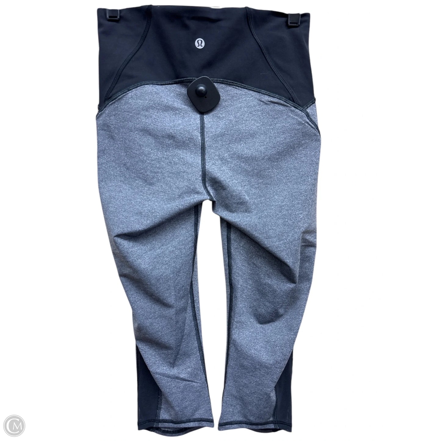 Athletic Capris By Lululemon In Black & Grey, Size: 6