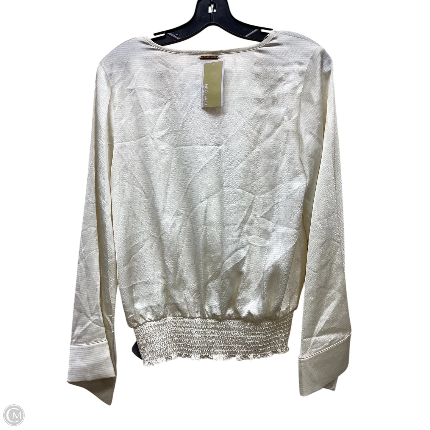 Top Long Sleeve By Michael By Michael Kors In Cream, Size: S