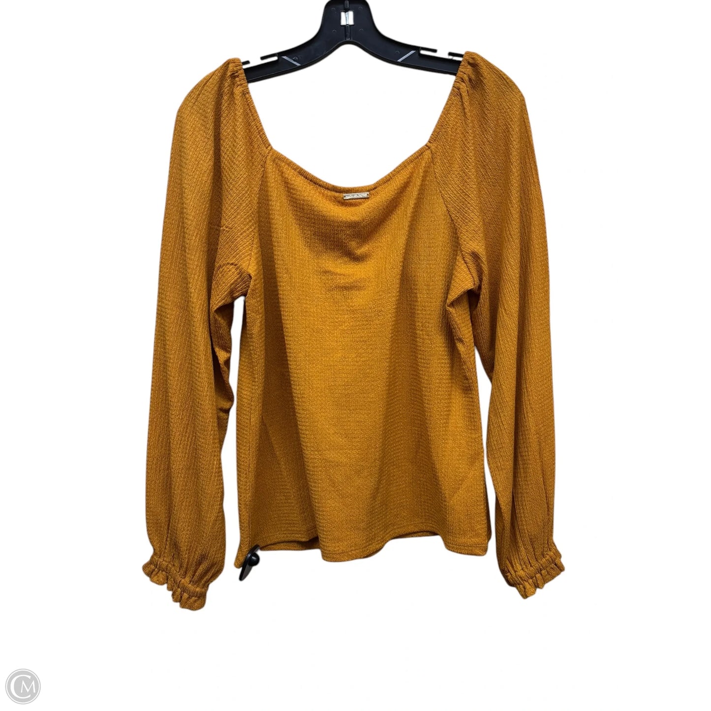 Top Long Sleeve By Michael By Michael Kors In Yellow, Size: L