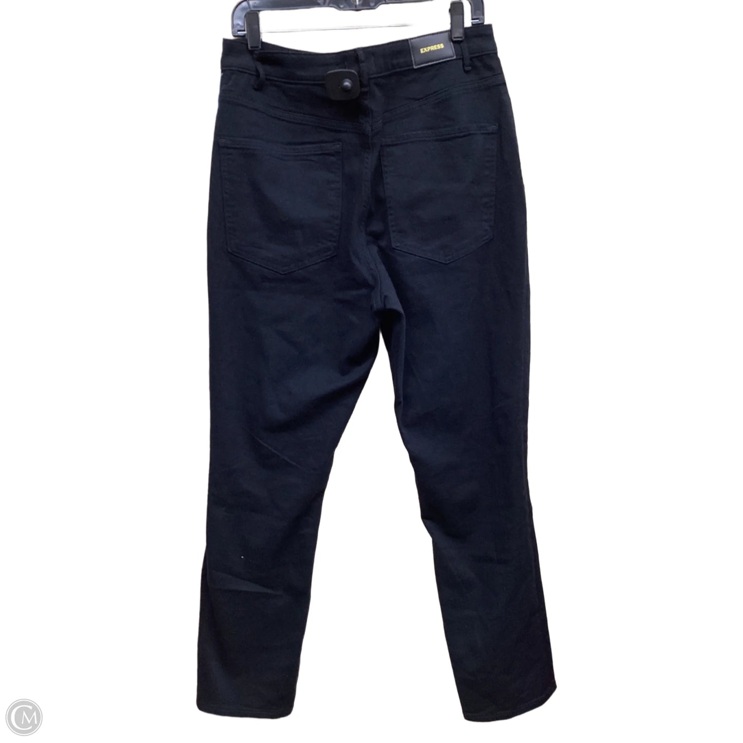 Jeans Straight By Express In Black Denim, Size: 12l