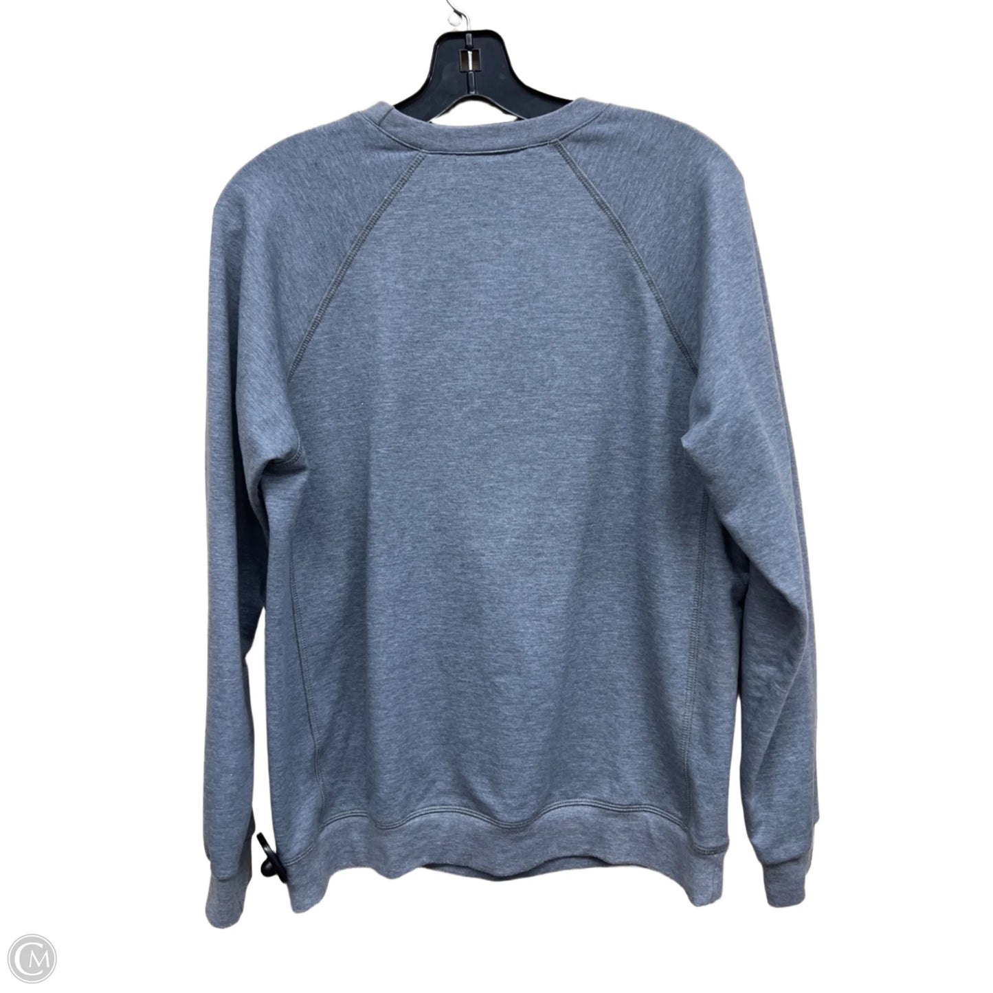 Sweatshirt Collar By Clothes Mentor In Grey & White, Size: M