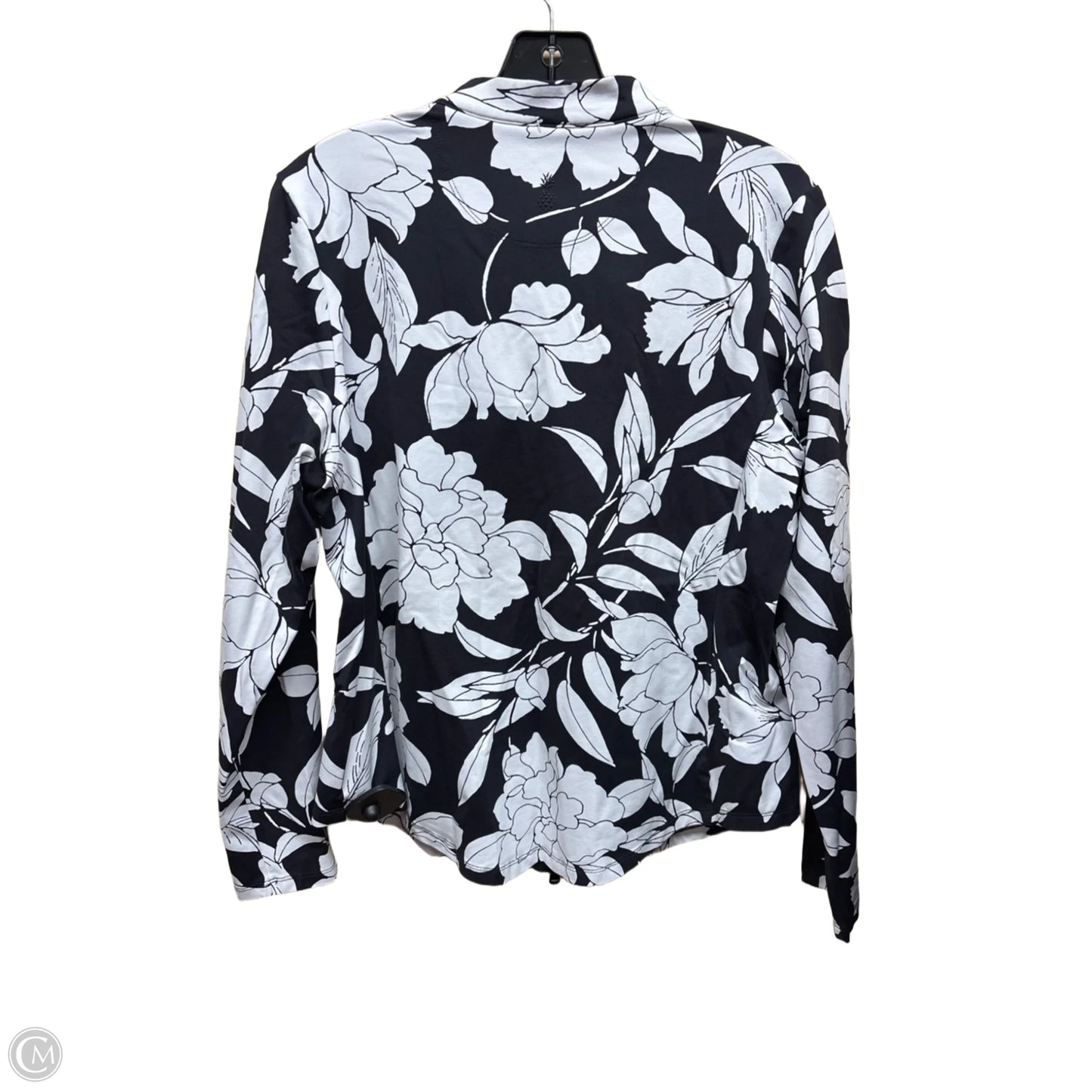 Athletic Jacket By Tommy Bahama In Black & White, Size: M