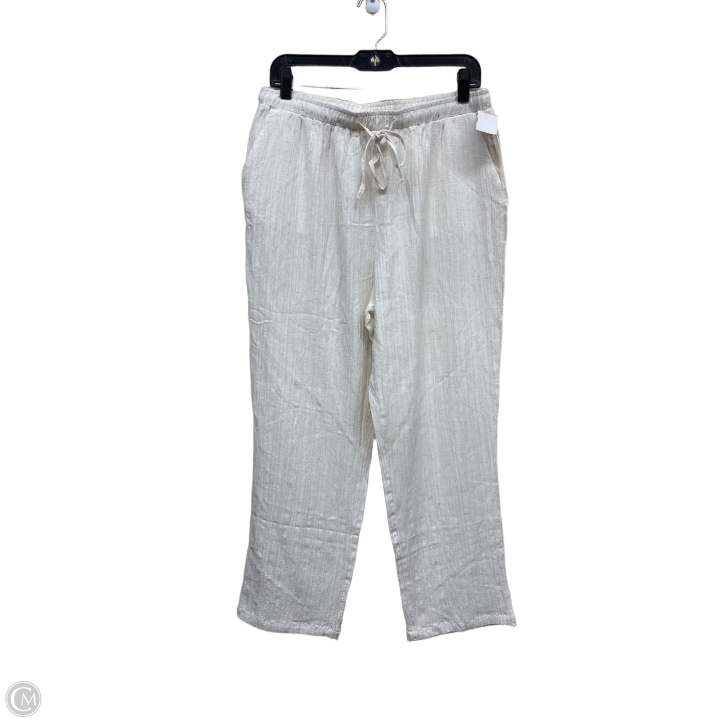 Pants Linen By Clothes Mentor In Cream, Size: L