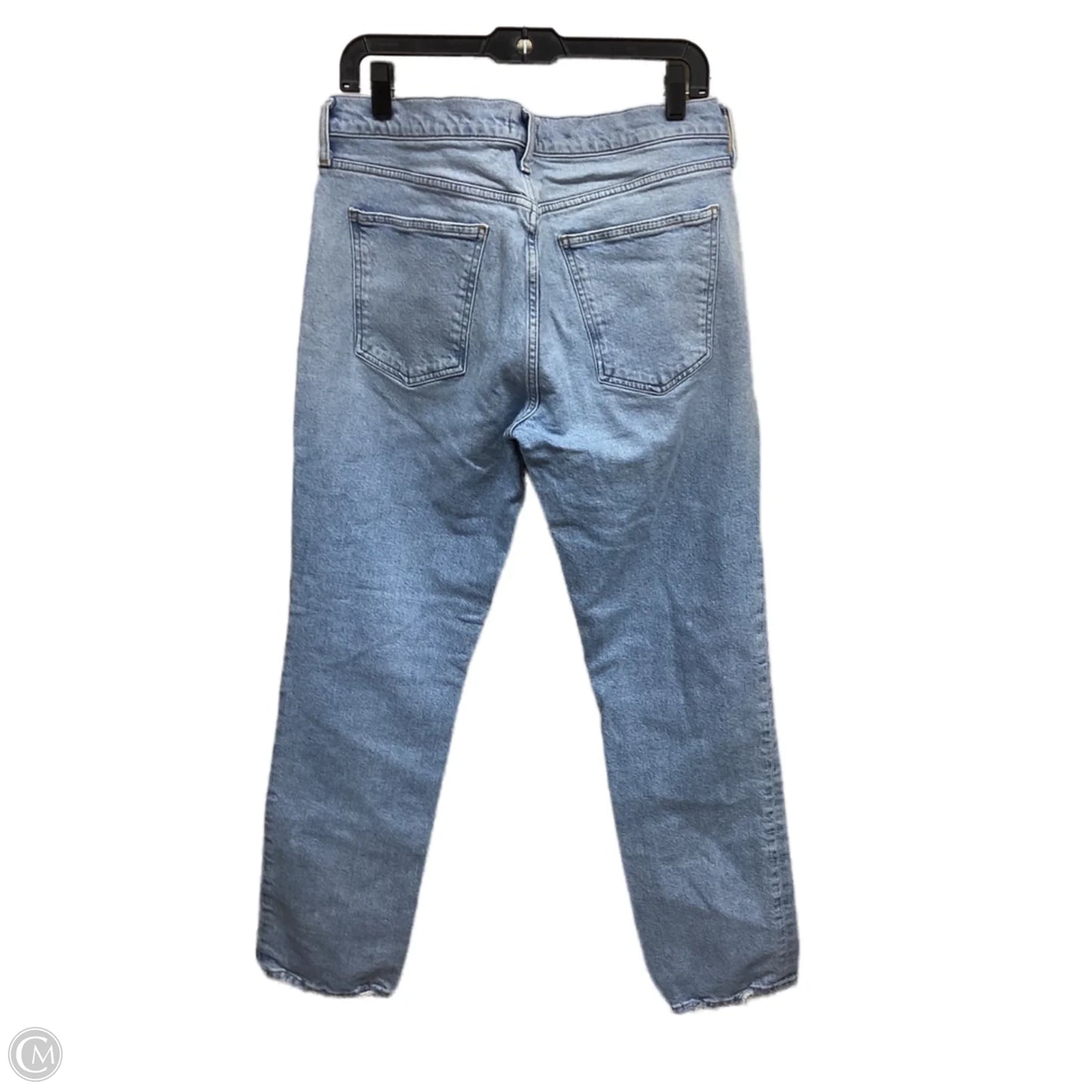 Jeans Straight By Agolde In Blue Denim, Size: 14
