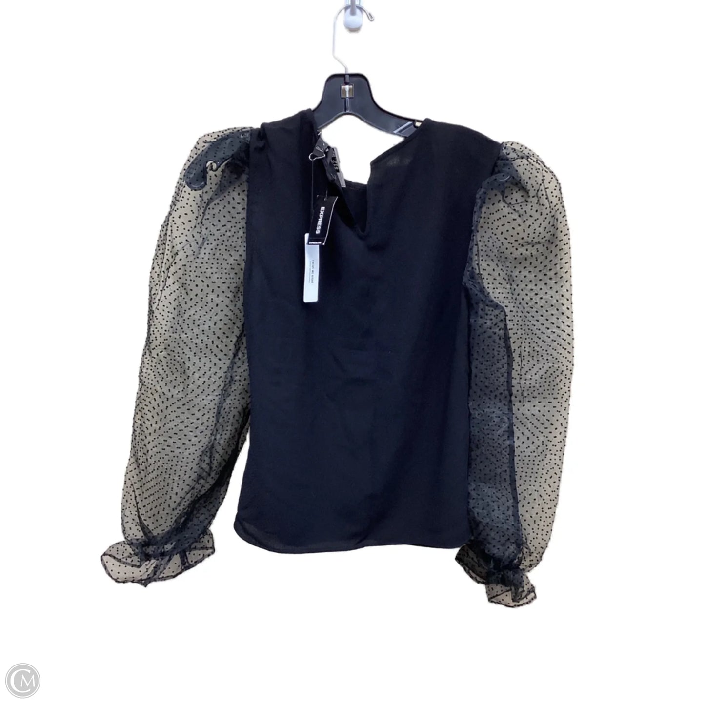 Top Long Sleeve By Express In Black, Size: S