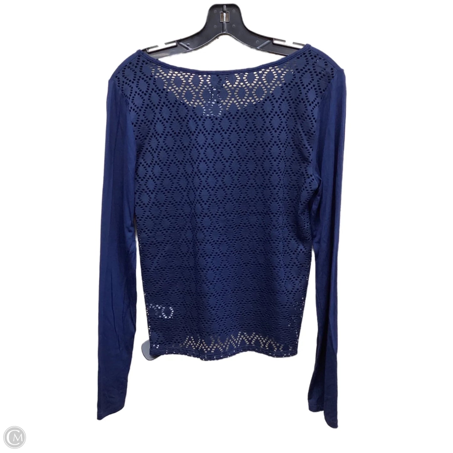Top Long Sleeve By Aeropostale In Navy, Size: L