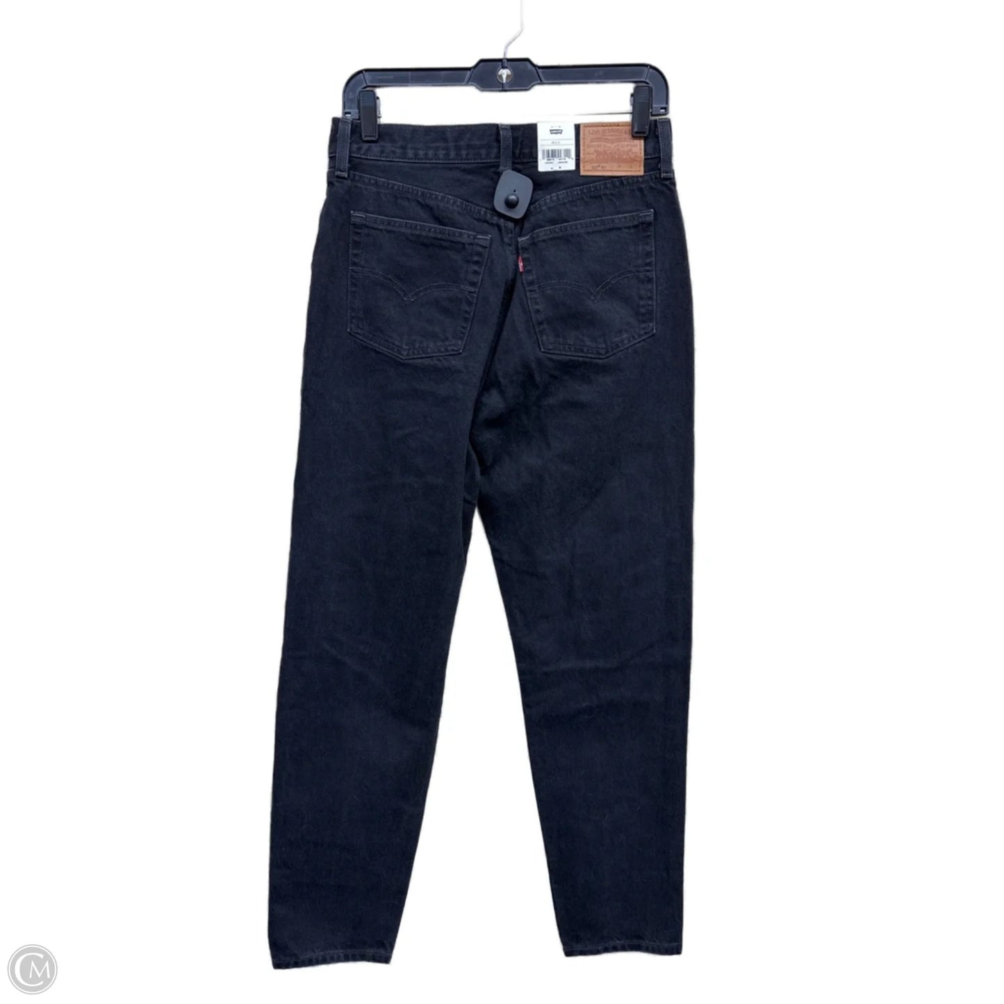 Jeans Straight By Levis In Black Denim, Size: 6