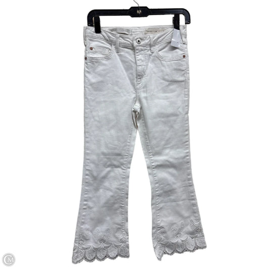 Jeans Flared By Pilcro In White Denim, Size: 2