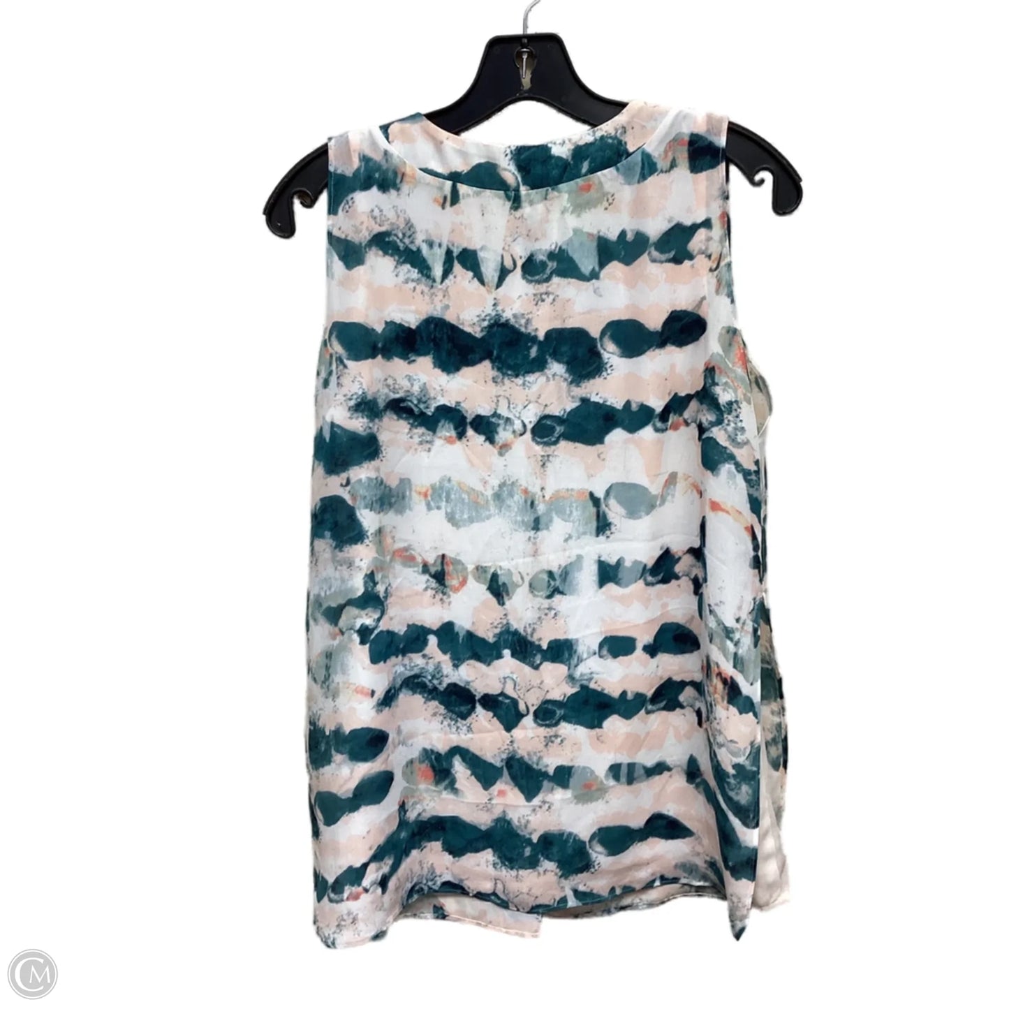 Top Sleeveless By Cabi In Green & Orange, Size: Xs