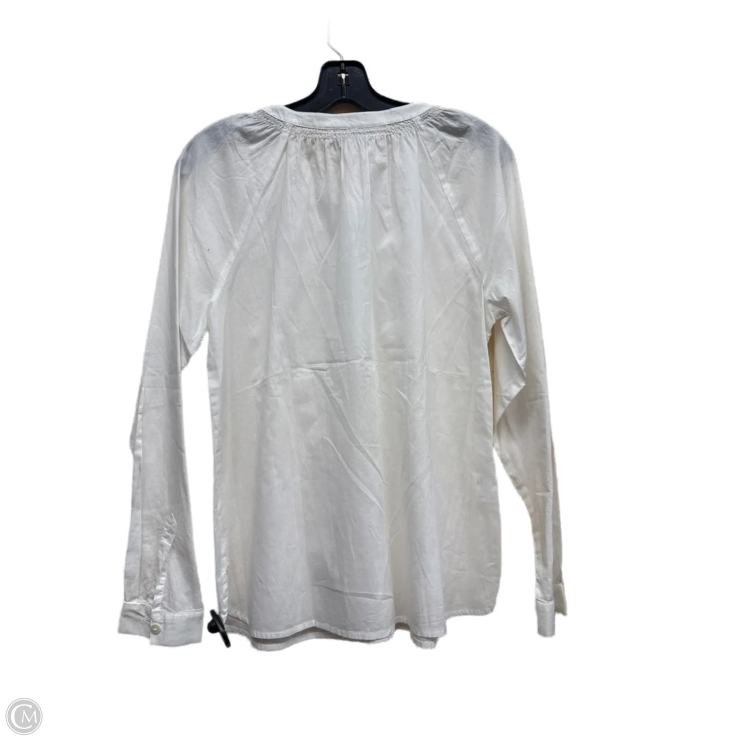 Top Long Sleeve By Loft In White, Size: S