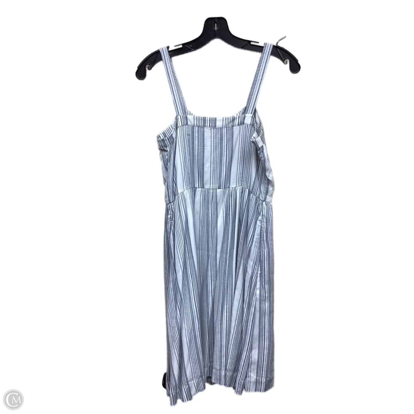 Dress Casual Midi By Loft In Blue & White, Size: 0