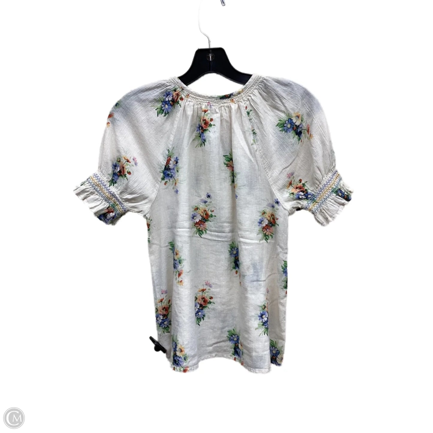 Top Short Sleeve By Madewell In Floral Print, Size: Xxs