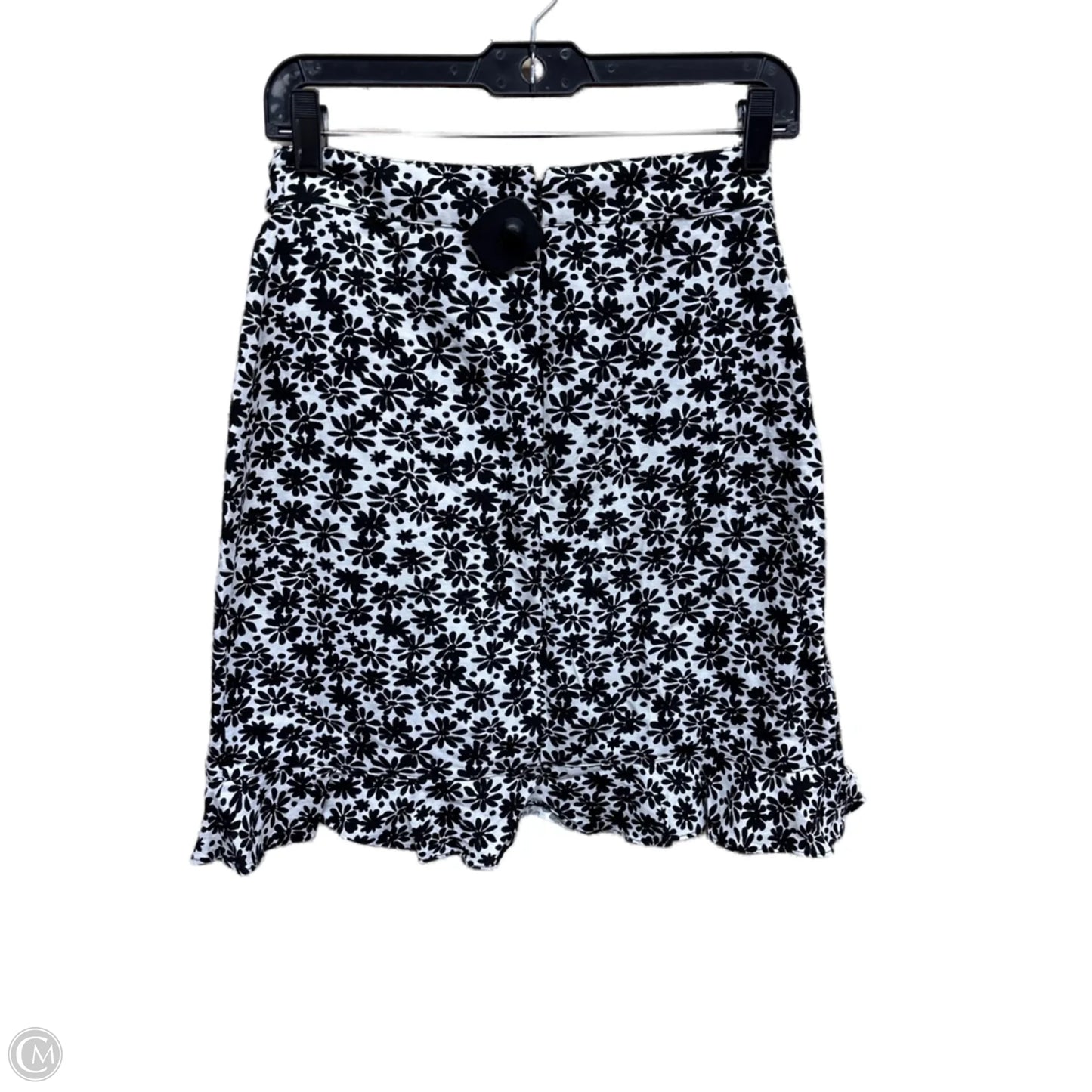 Skirt Midi By Loft In Black & White, Size: 0p