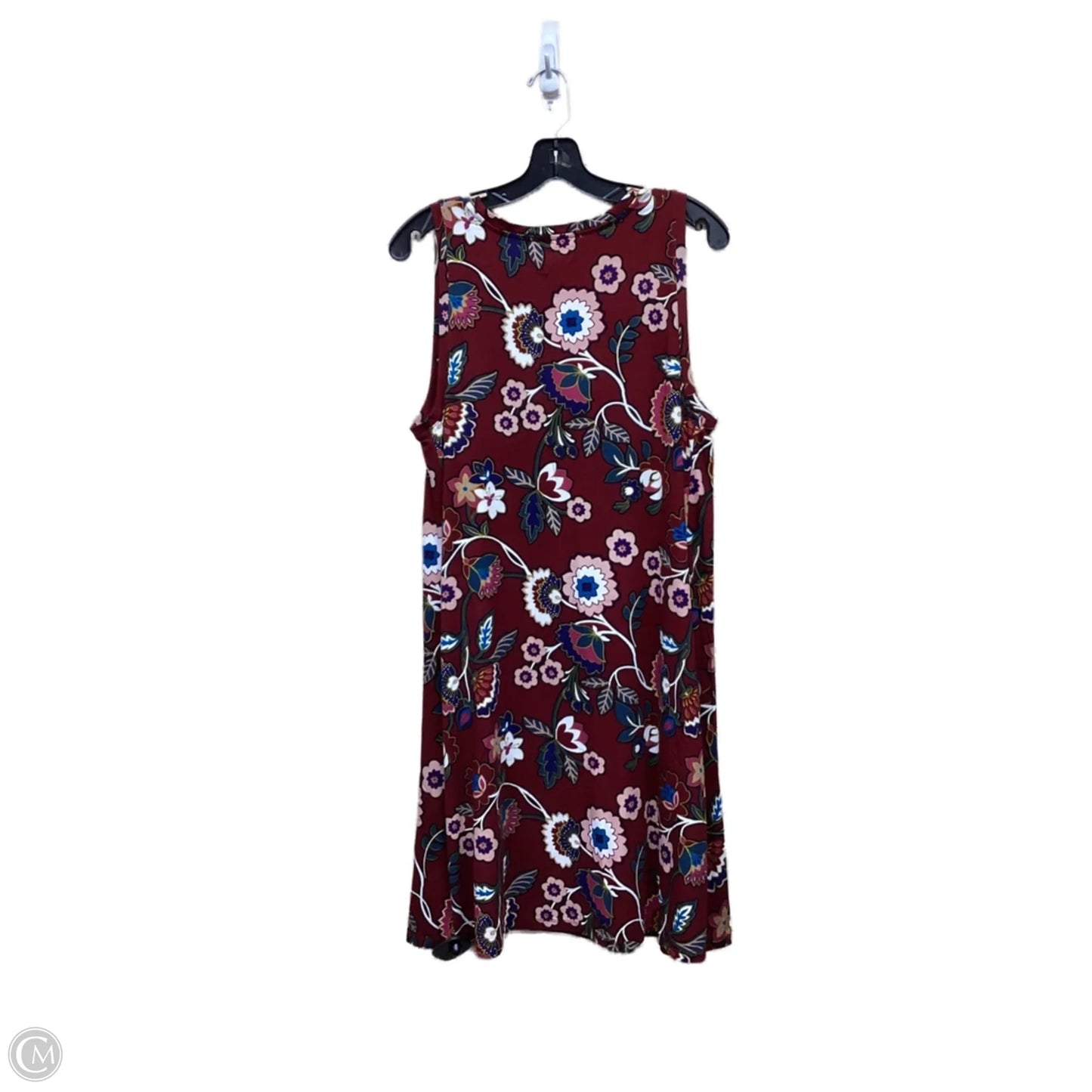Dress Casual Midi By Loft In Floral Print, Size: L