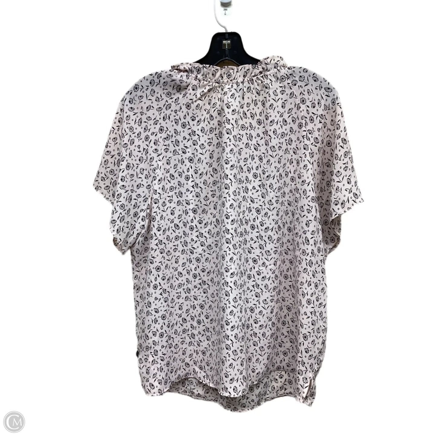 Top Short Sleeve By Ann Taylor In Pink, Size: L